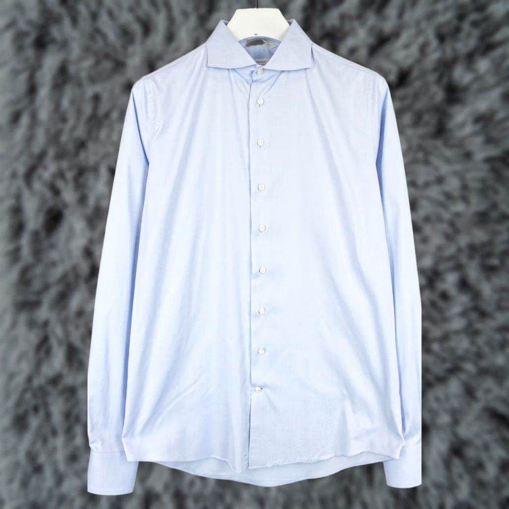Suitsupply SUITSUPPLY Custom Made Extra Slim Fit Formal Shirt Men's 41L / 16L Cutaway Blue Size 42R - 1 Thumbnail