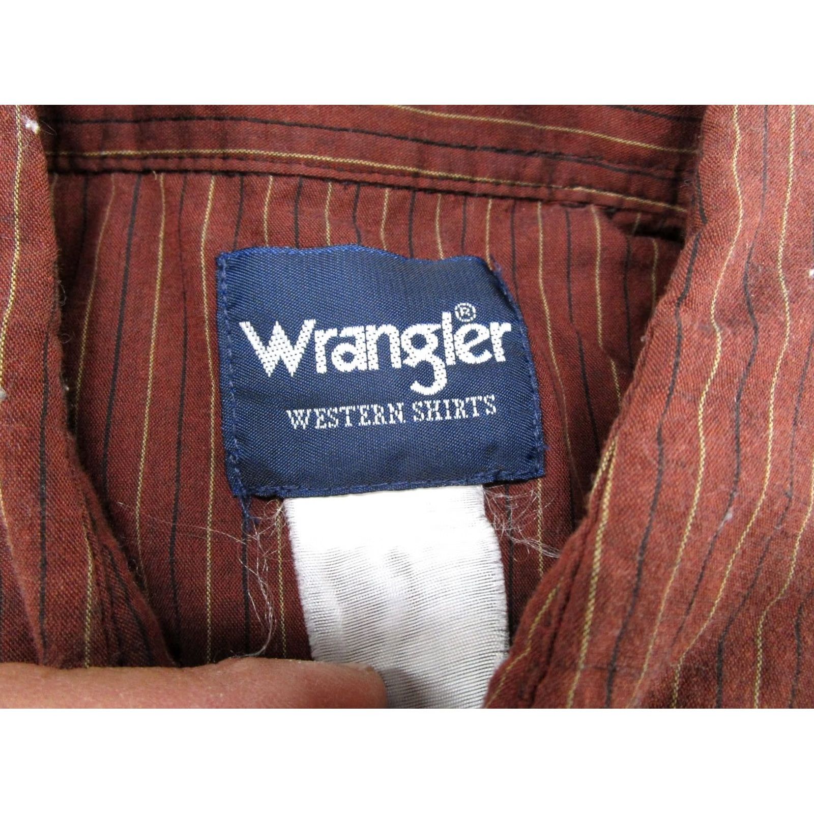 Wrangler Wrangler Western Shirt Mens Striped Short Sleeve Snap Up Cowboy Rodeo Rockabilly Shirt Mens Brown Cotton Size US M / EU 48-50 / 2 - 2 Thumbnail