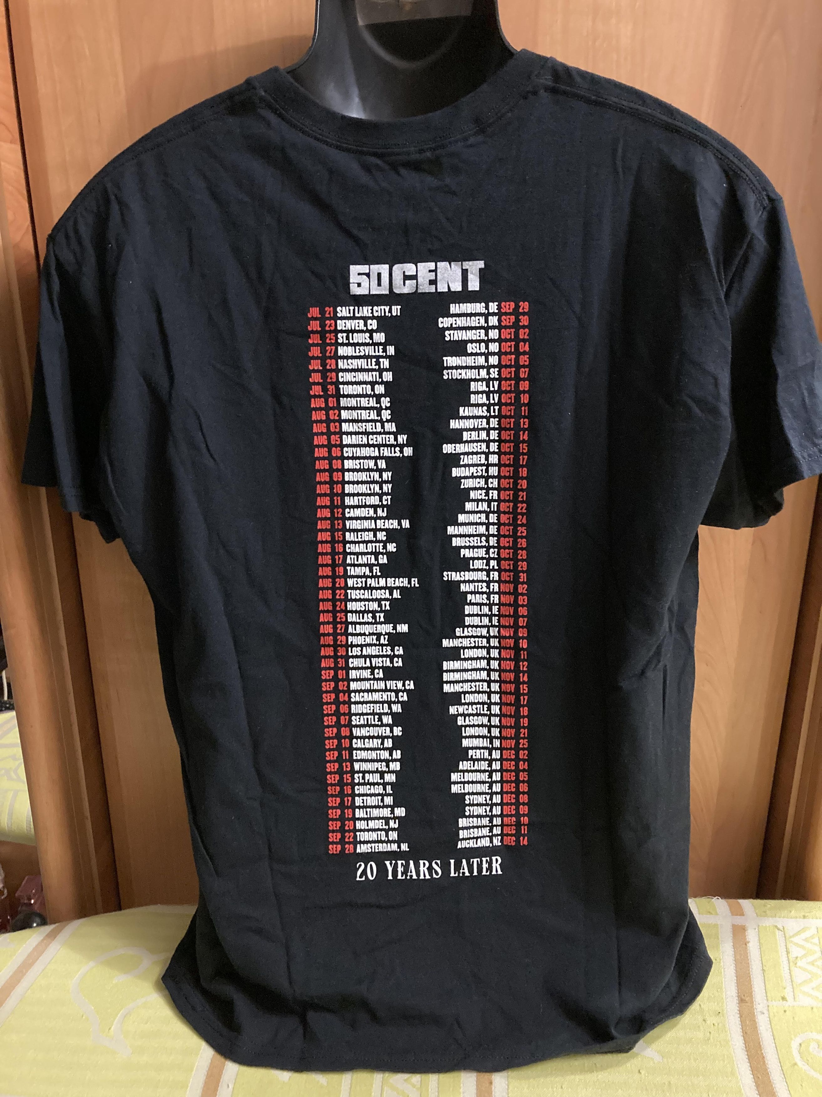 50 Cent × Rap Tees 50 Cent 20 Years Later Concert Tour T-shirt Size US L / EU 52-54 / 3 - 2 Thumbnail