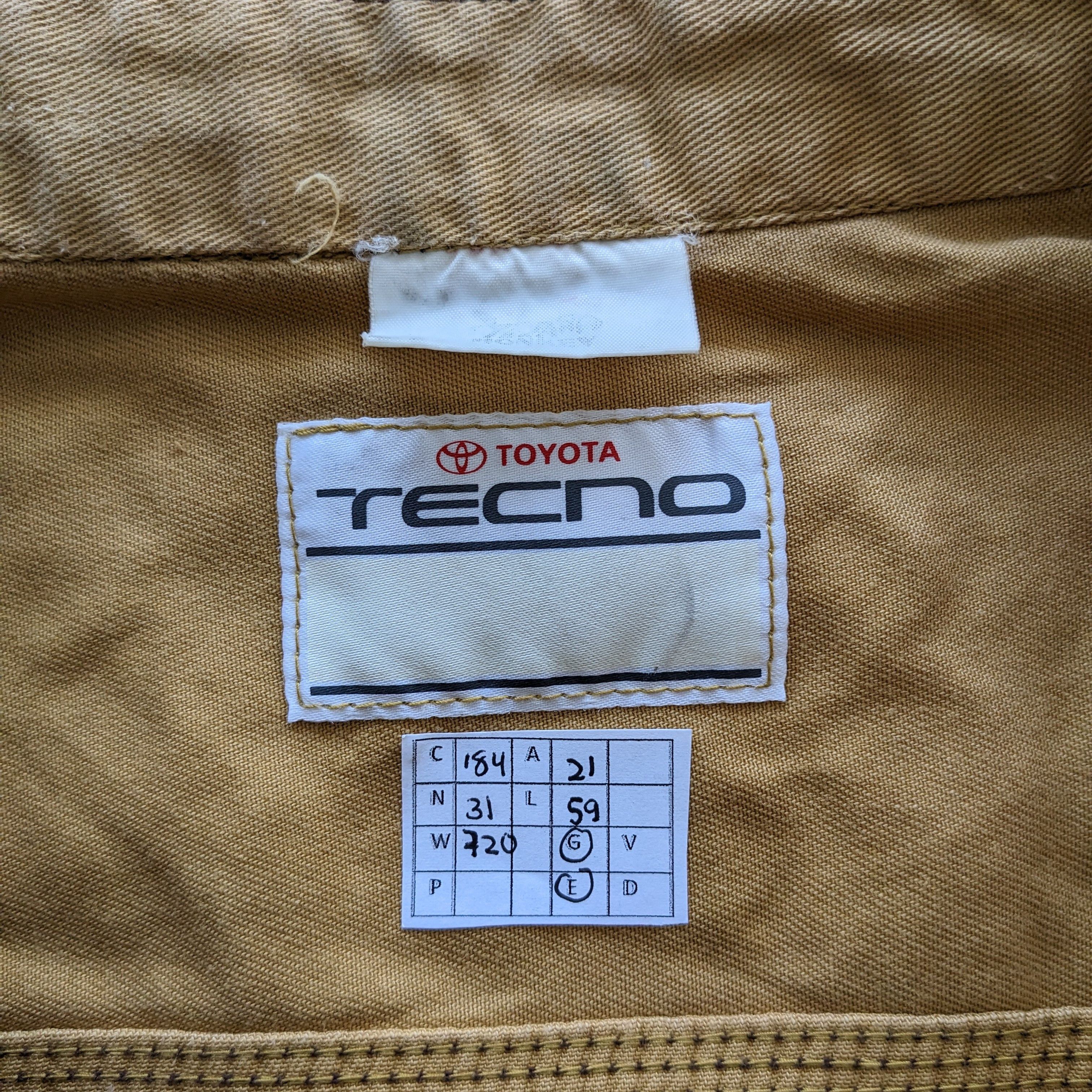 Vintage Vintage TOYOTA TECNO Racing Coverall Workwear Jacket Size US M / EU 48-50 / 2 - 8 Thumbnail