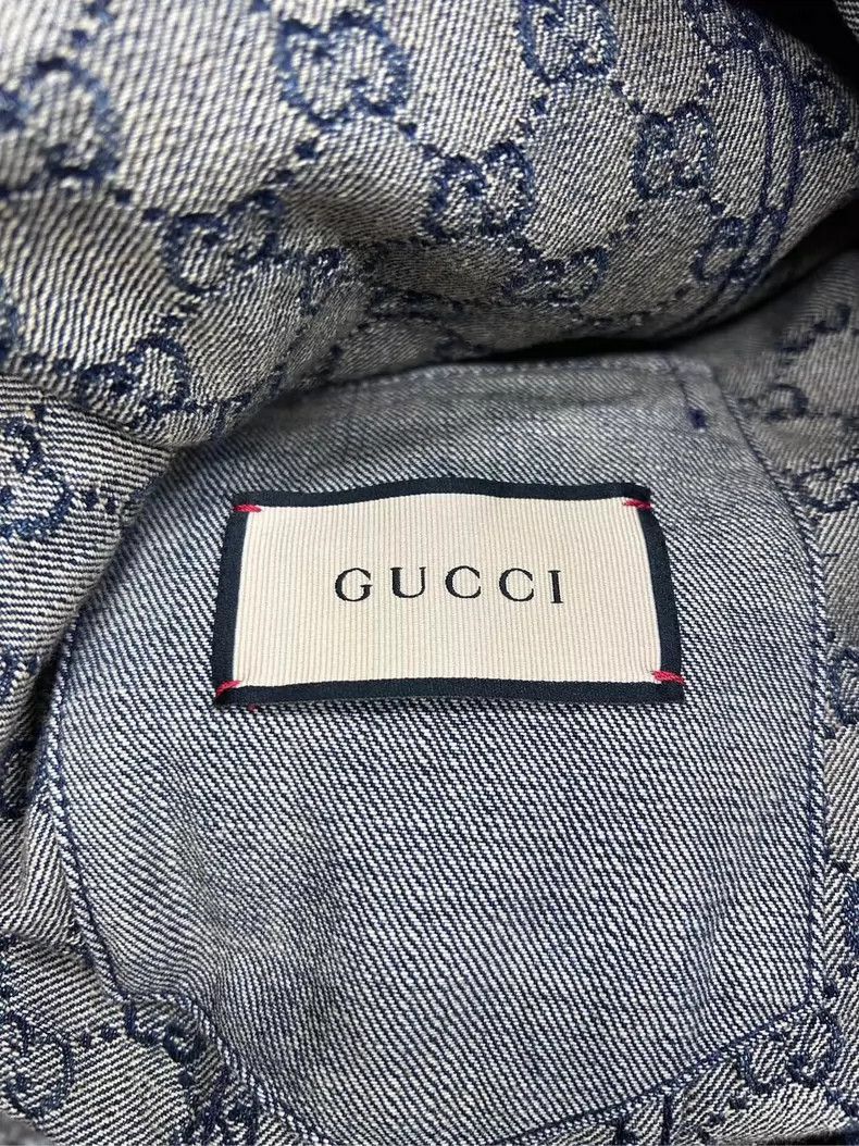 Gucci Gucci Denim Jacket with Monogram Print-2506 Size US XXL / EU 58 / 5 - 4 Thumbnail