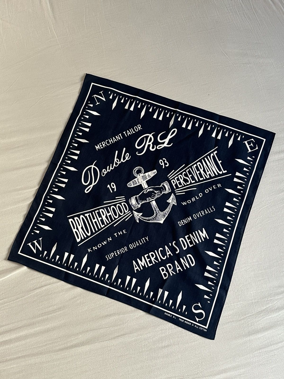 RRL Ralph Lauren 00s RRL Double RL Cotton Indigo Eagle Bandana