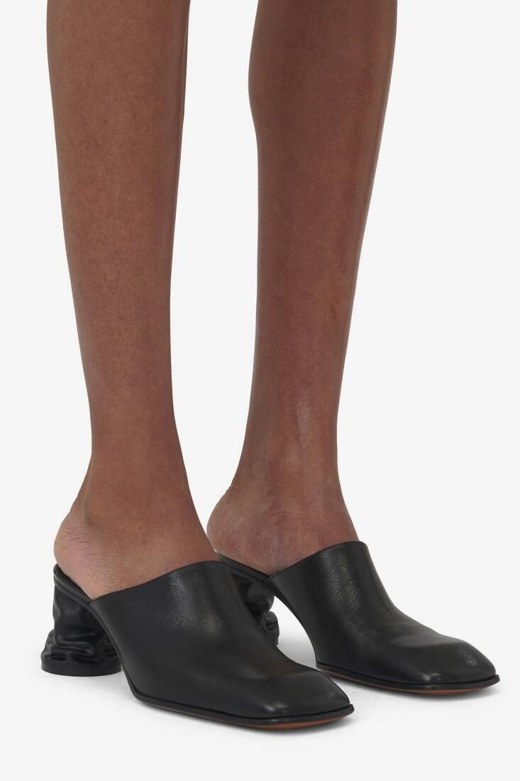 Alexander McQueen o1w1db10925 Crush Mule in Black Size US 10 / IT 40 - 4 Thumbnail
