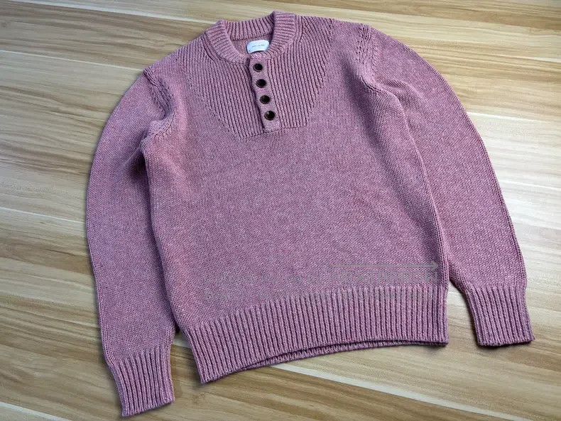 Aime Leon Dore Chunky Henry Neck Knit Sweater