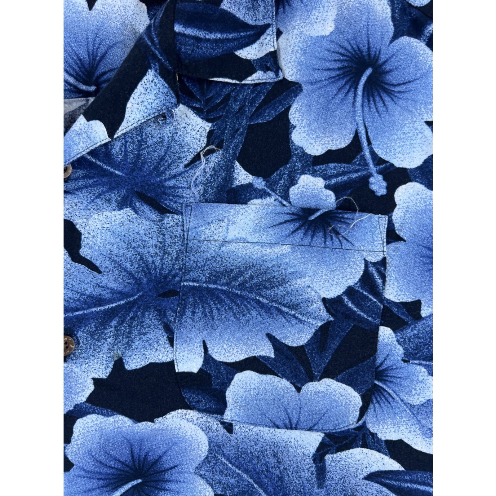 George George Men's Hawaiian Button-Up Shirt 2XL Blue Floral Rayon Short Sleeve Casual Size US XXL / EU 58 / 5 - 6 Thumbnail