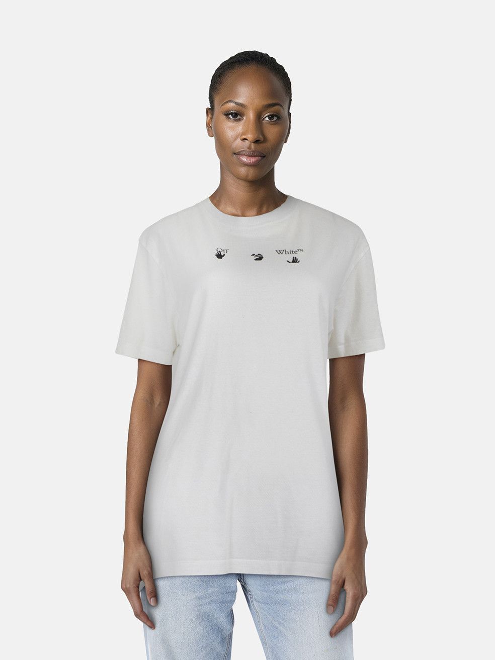 Off-White White & Green Logo Graphic T-Shirt Size M / US 6-8 / IT 42-44 - 1 Thumbnail