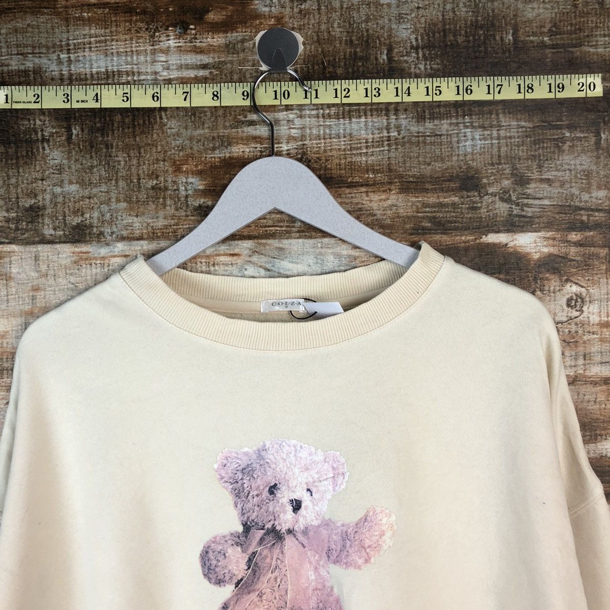 Japanese Brand COLZA teddy bear Cream Sweatshirt #A2021 Size US M / EU 48-50 / 2 - 4 Thumbnail