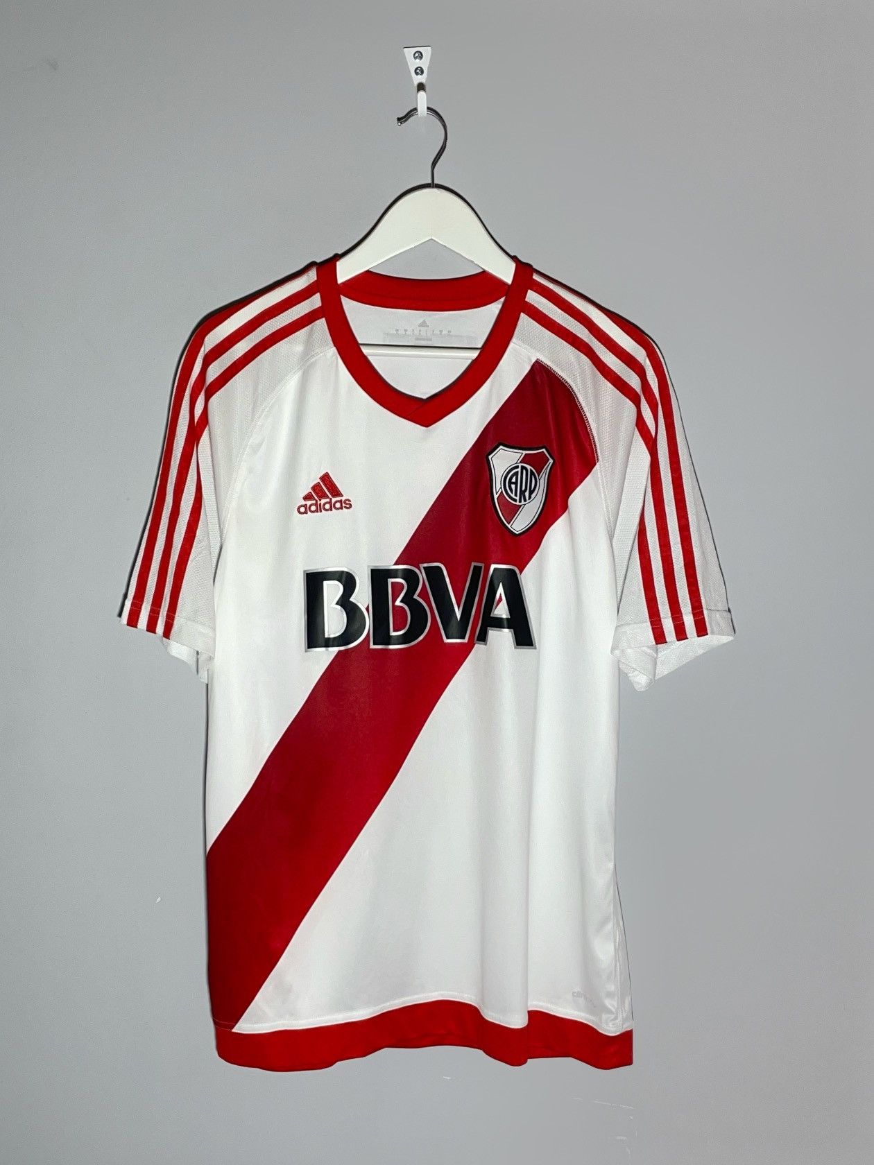 Adidas River Plate Adidas 2015/16 Home Y2k Football Shirt Size US L / EU 52-54 / 3 - 1 Thumbnail