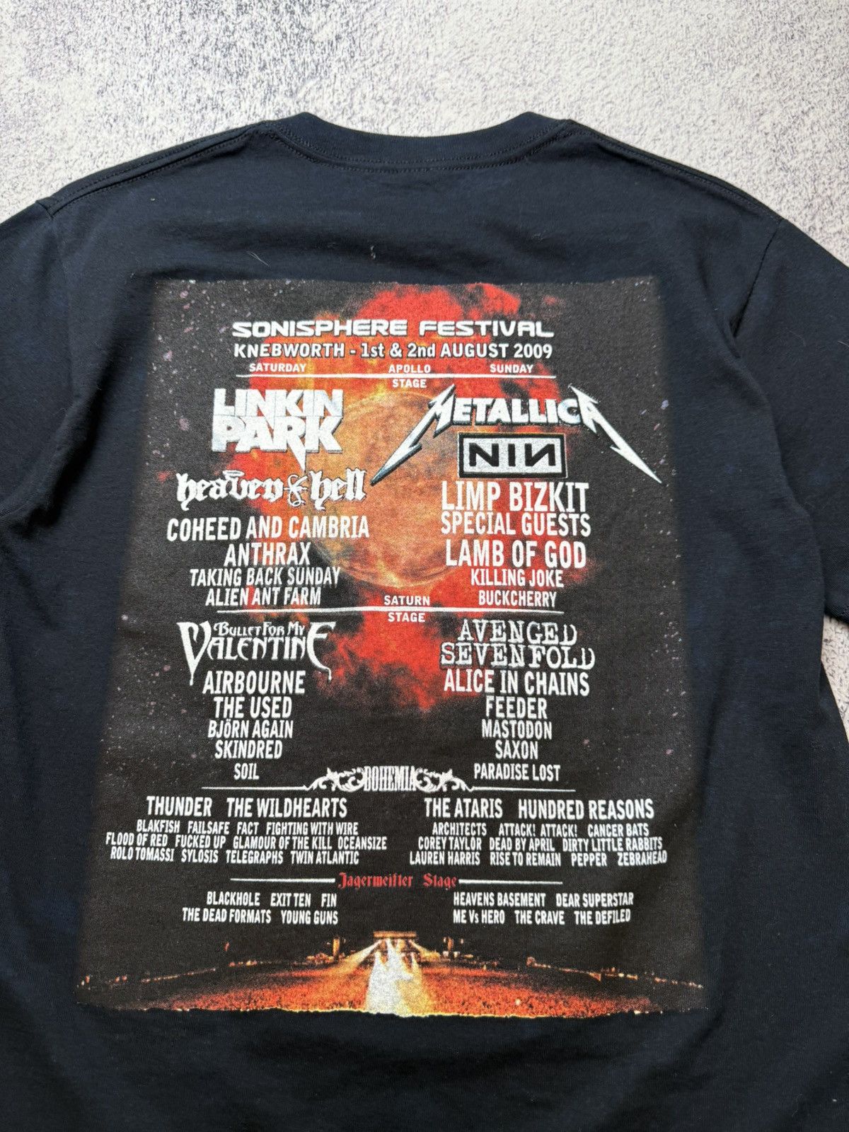 Vintage SONISPHERE 2009 METALLICA SLIPKNOT KORN VINTAGE GRAPHIC TEE Size US S / EU 44-46 / 1 - 19 Thumbnail