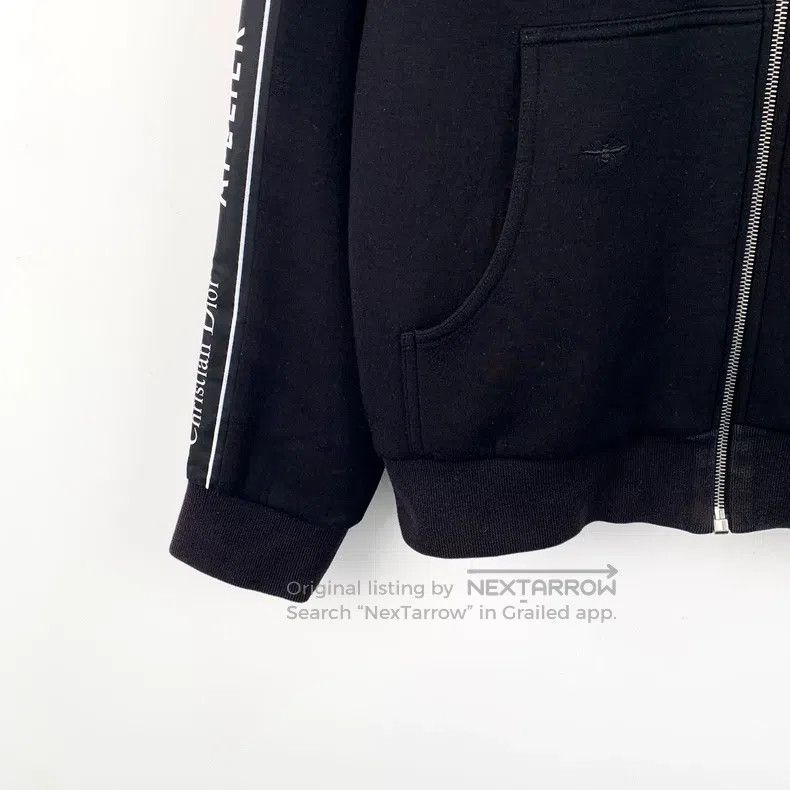 Dior Dior Black side logo slogan hooded drawstring zipper sweat Size US S / EU 44-46 / 1 - 4 Thumbnail