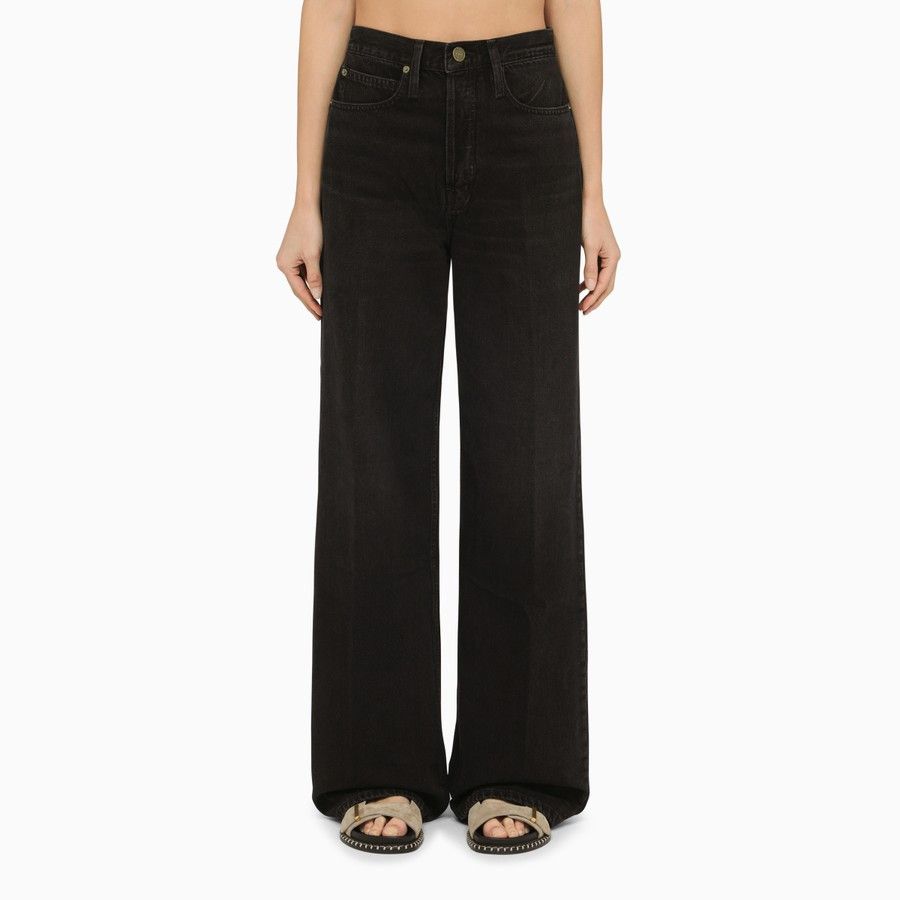 Frame o1d2blof0824 Wide-Leg Jeans in Black Size 29" - 1 Thumbnail