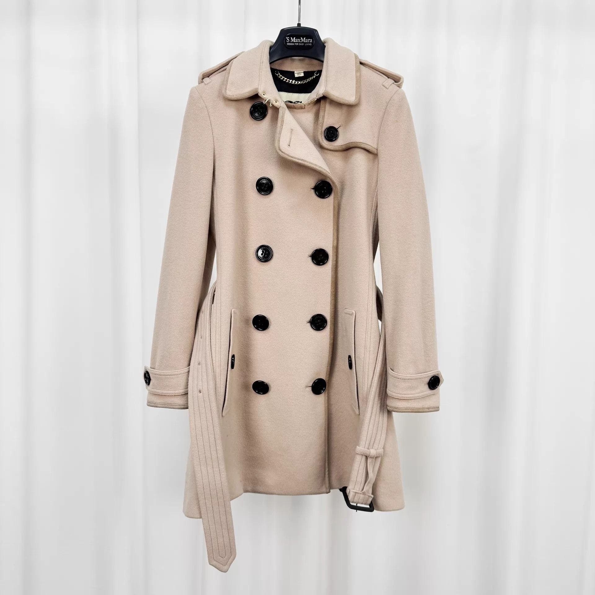 Burberry Burberry double-breasted tan wool coat UK4 98 new Size XS / US 0-2 / IT 36-38 - 1 Thumbnail