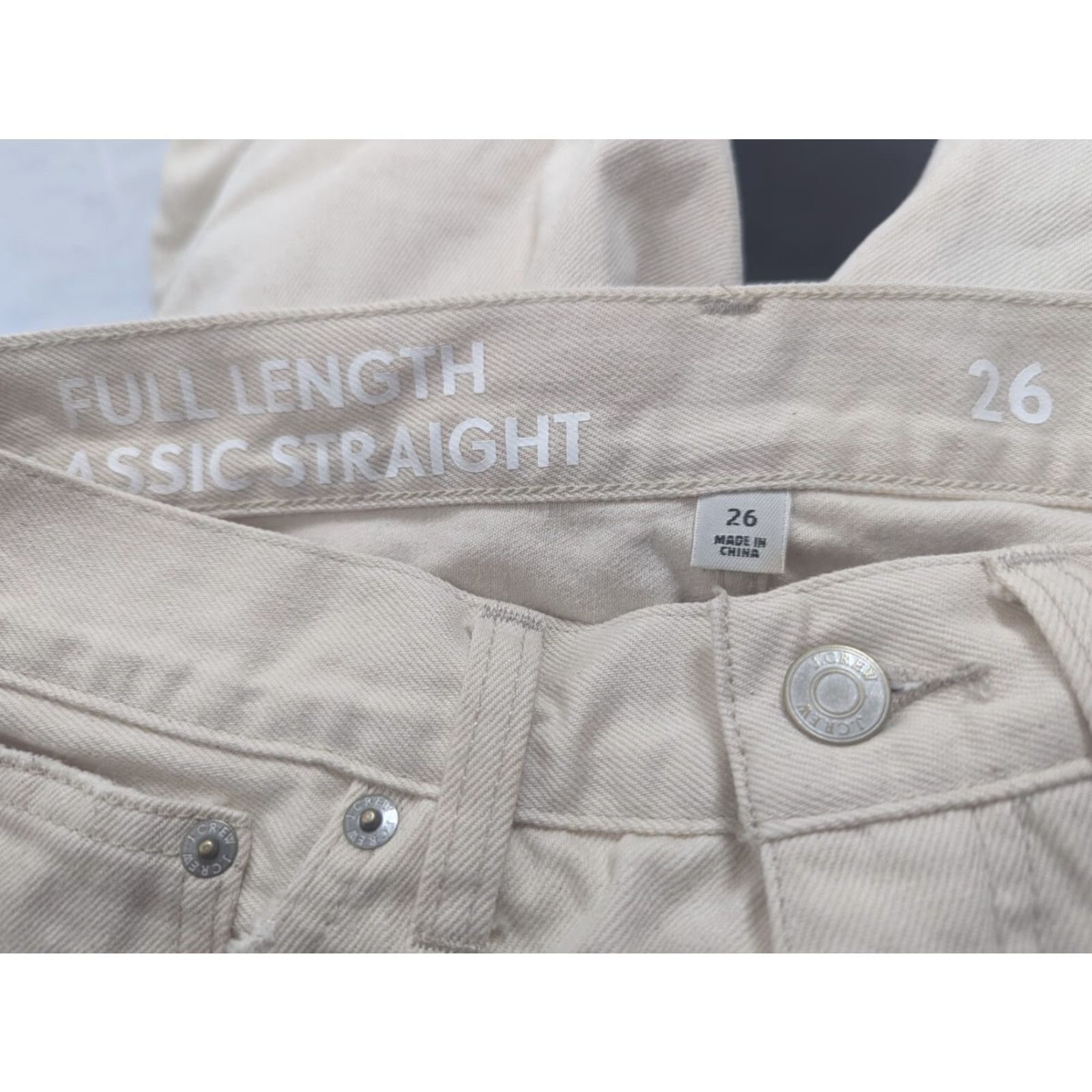 J.Crew J.Crew High-rise '90s Classic Straight Denim Beige Jeans Khaki Wash Size 26 M6J Mens Women Regular 5-Pocket Inseam 29 Rise 10.5 Size 26" / US 2 / IT 38 - 3 Thumbnail