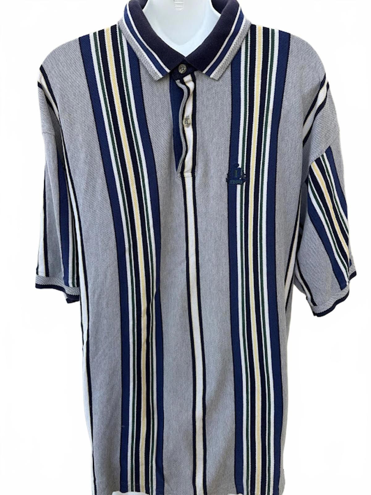 Izod Vintage IZOD Stripe Polo Shirt XL Blue Size US XL / EU 56 / 4 - 1 Thumbnail