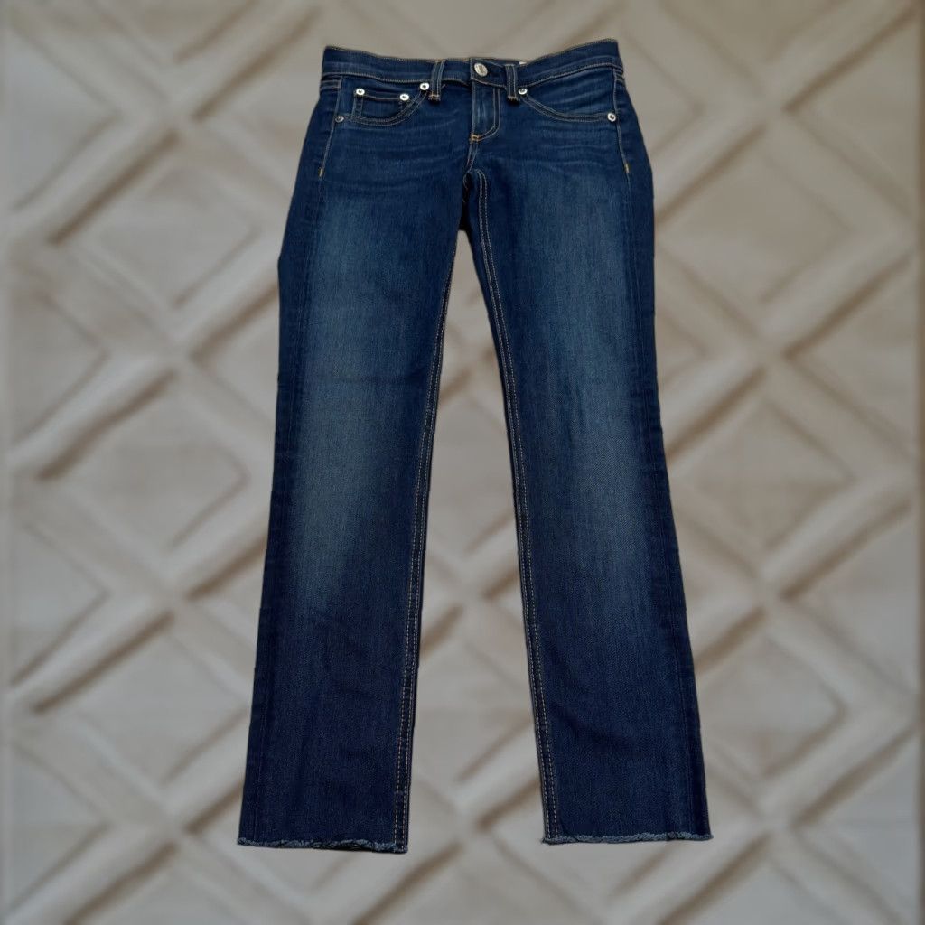 Rag & Bone VINTAGE Rag & Bone Skinny Denim Jeans Womens 26 Blue Dark Wash Streetwear Casual 90s Girls Size 26" / US 2 / IT 38 - 1 Thumbnail