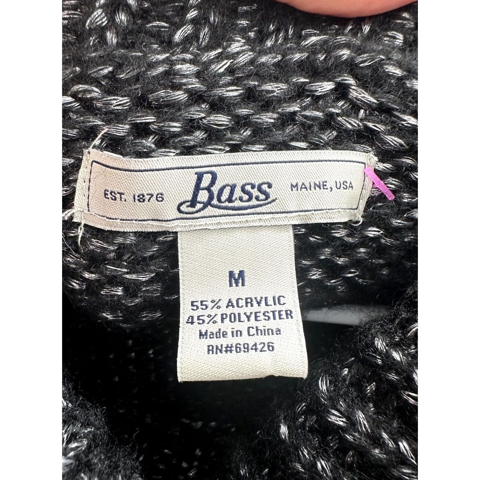 Vintage Bass Sweater Size Medium Gray Shimmer Long Sleeve Cowl Neck Womens Pullover Knit Casual Vintage: No Size M / US 6-8 / IT 42-44 - 5 Thumbnail