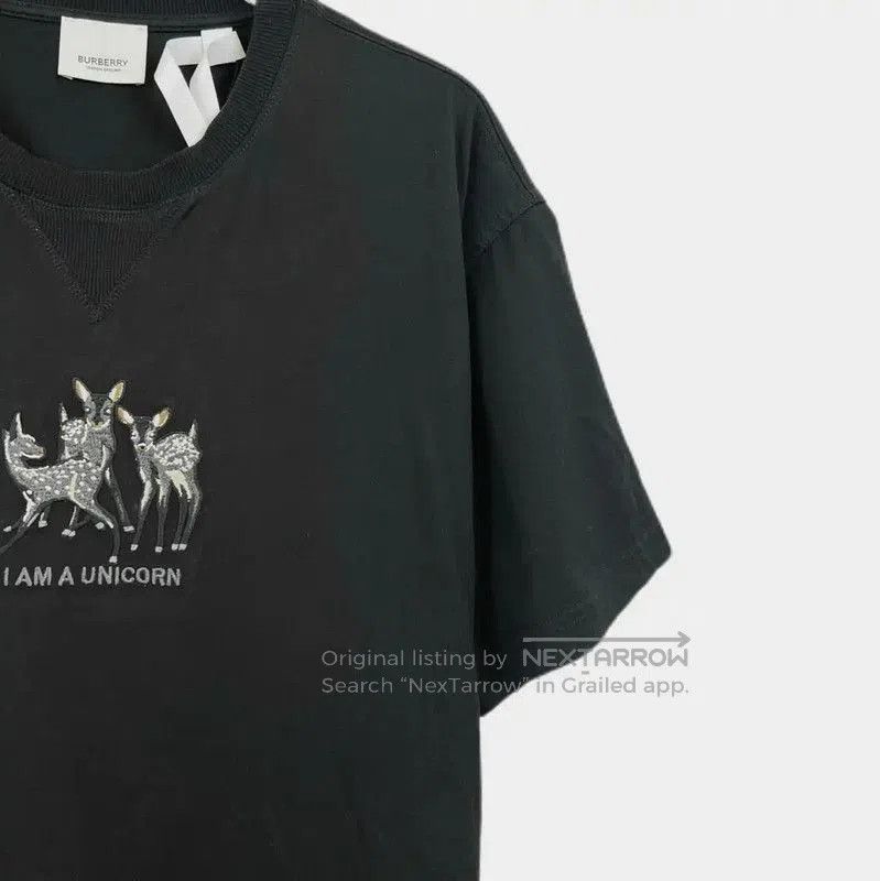 Burberry Burberry Black Cotton Short Sleeve T-Shirt. Size S / US 4 / IT 40 - 3 Thumbnail
