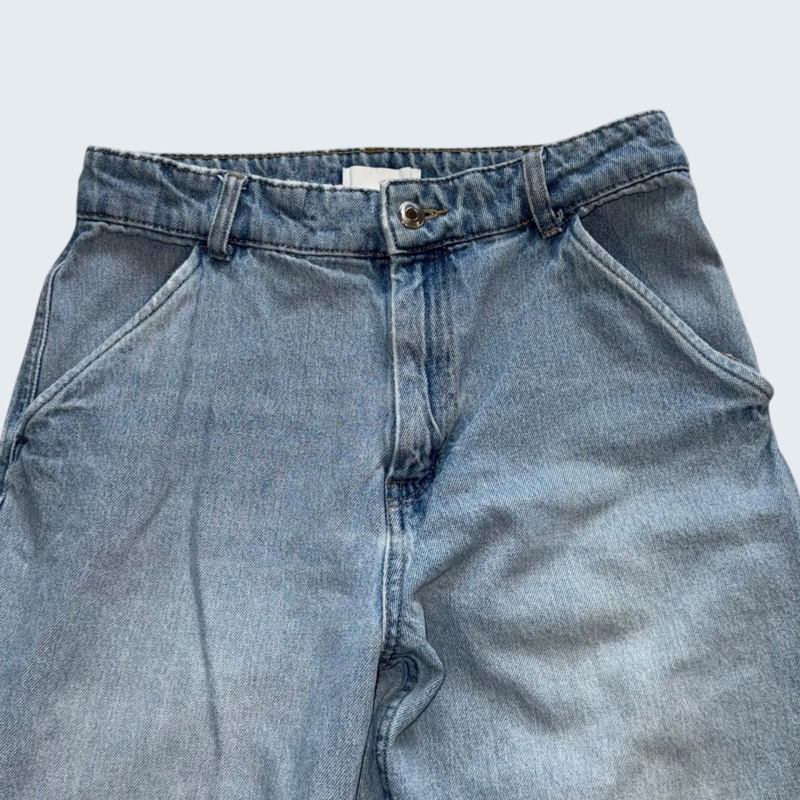 H&M H&M Light Wash Wide Leg Carpenter Womens Size 6 Cargo Pants Size 28" / US 6 / IT 42 - 7 Thumbnail