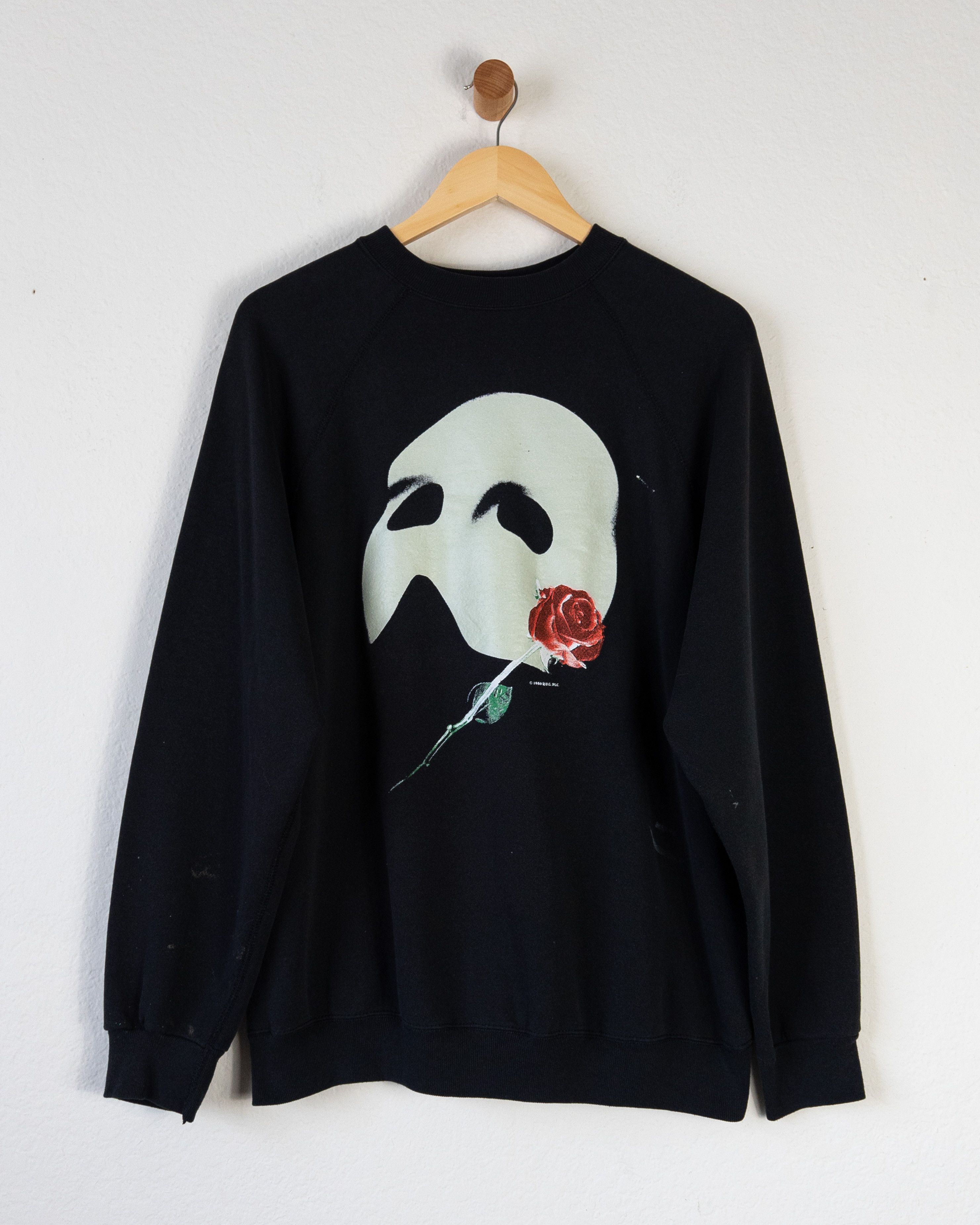 image of Movie x Vintage 80's Vintage Phantom Of The Opera Glow In The Dark Sweatshirt in Black (Size XL)