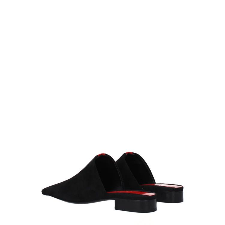 Salvatore Ferragamo o1s1rm0724 Selestina Leather Mules in Black/Red Size US 5.5 / IT 35.5 - 4 Thumbnail