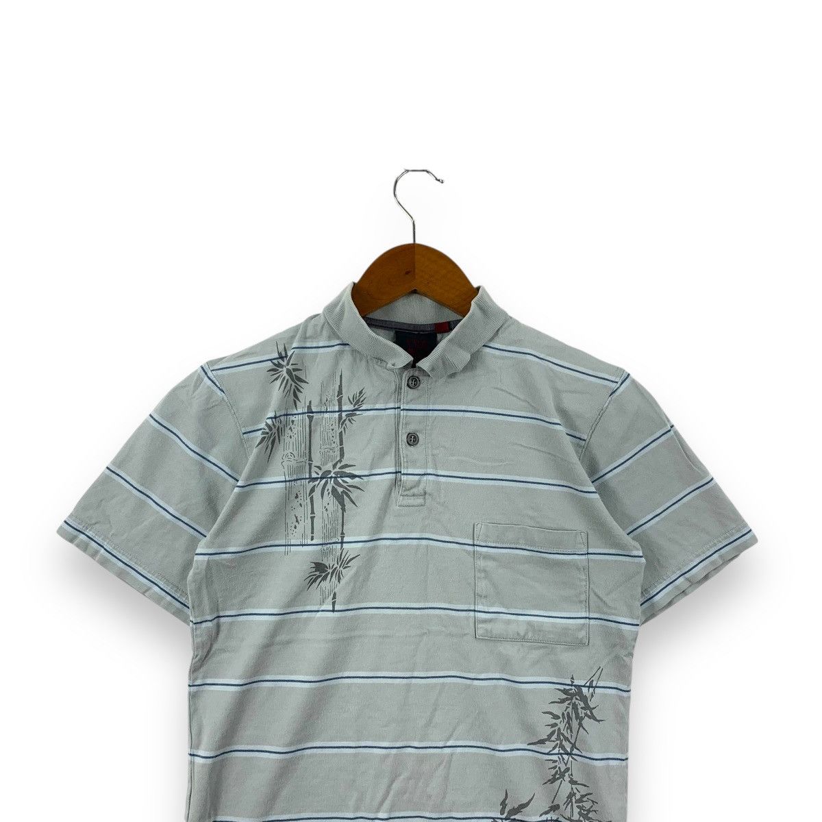 Japanese Brand Vintage JAPANESE TRADITIONAL EDGE Bamboo Polo Tee Shirt Size US S / EU 44-46 / 1 - 2 Thumbnail
