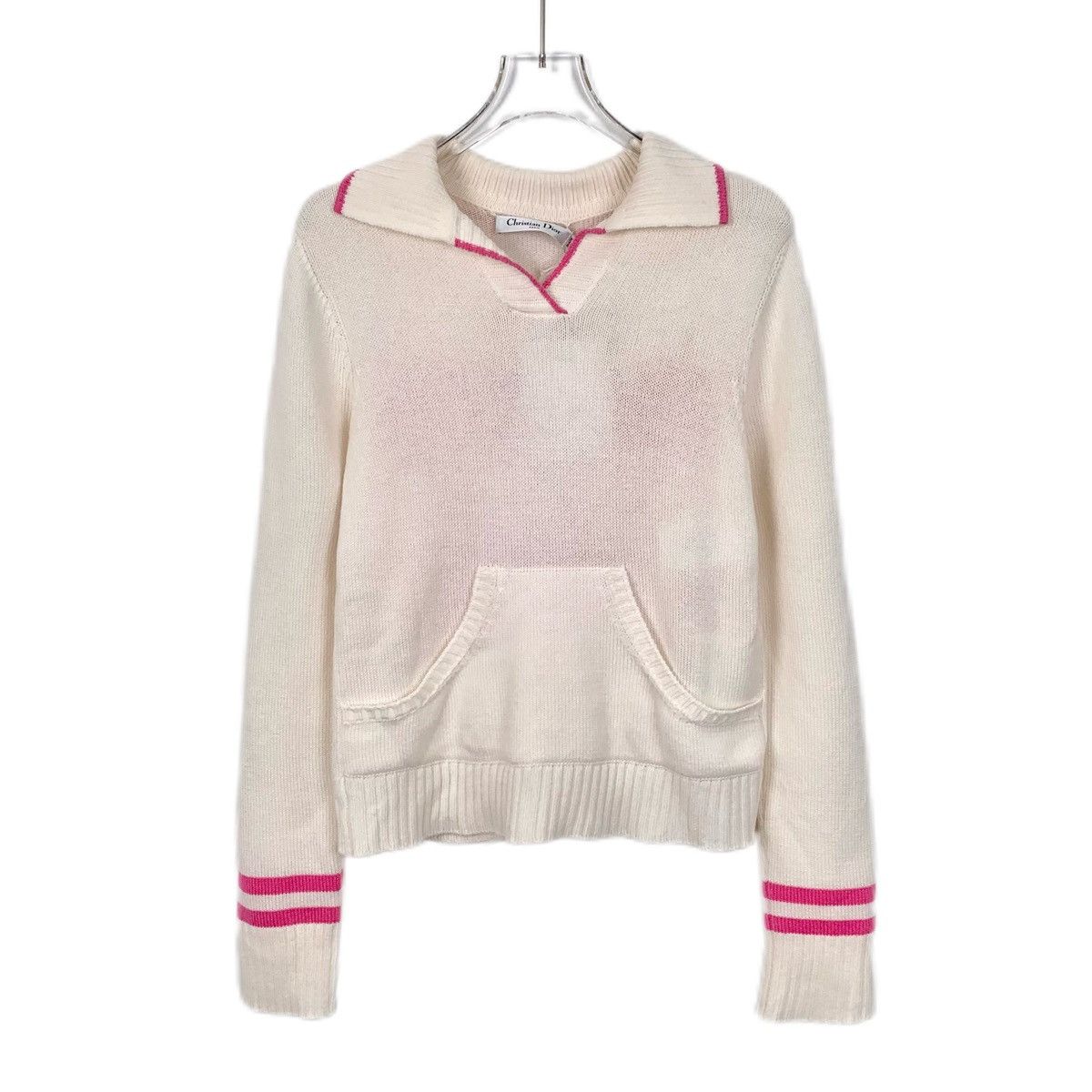 Dior Christian Dior Striped Long Sleeve Knit Top K26WX Size XXS / US 00 / IT 34 - 1 Thumbnail