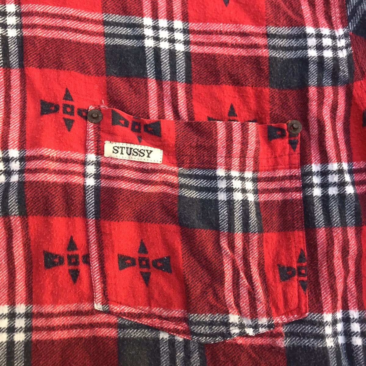 Stussy Vintage Stussy Halfzip Flannel Made In Usa shirt plaid tarta Size US XL / EU 56 / 4 - 3 Thumbnail
