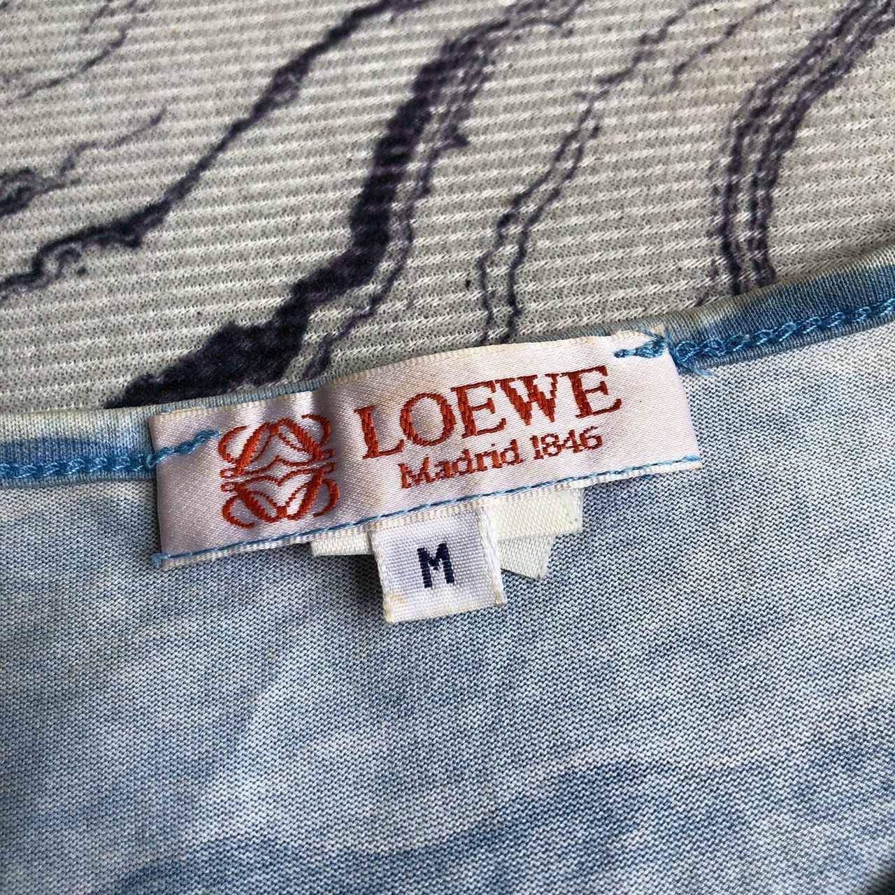 Loewe Vintage Loewe Wave Pattern Tee Blue Gradient Size US M / EU 48-50 / 2 - 6 Thumbnail