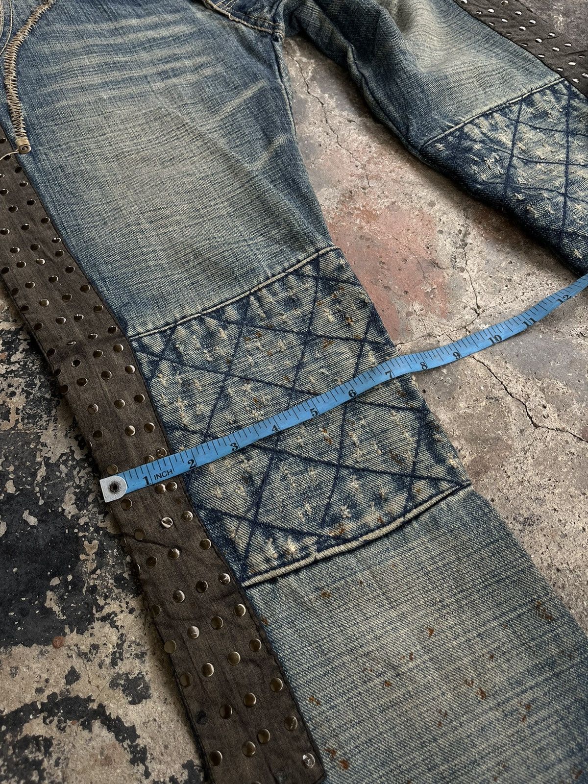 Isamu Katayama Backlash JAPANESE FLARE ZIPPER BOOT CUT DENIM PANTS PUNK STYLE GOTHIC Size US 32 / EU 48 - 18 Thumbnail