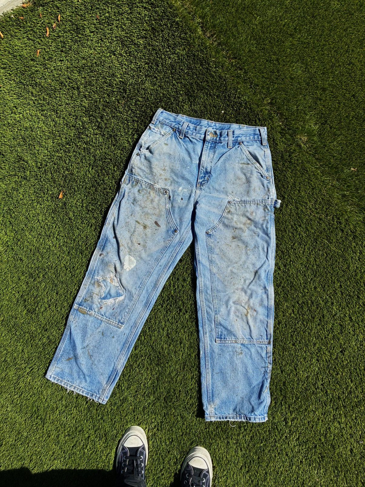 Carhartt Thrashed Vintage Carhartt double knee carpenter pant Size US 32 / EU 48 - 1 Thumbnail