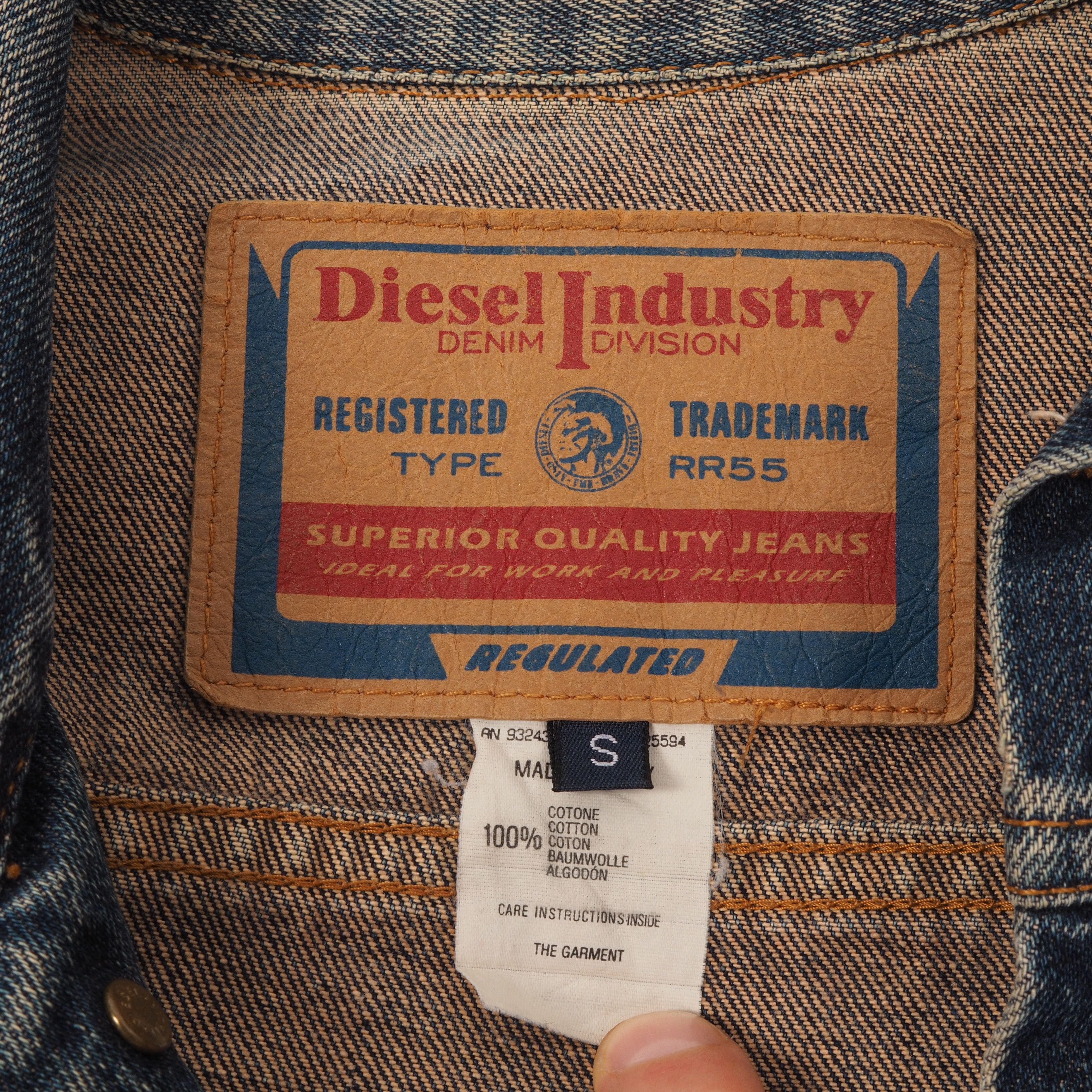 Diesel × Vintage Diesel Vintage Women's Blue Denim Distress Jean Jacket Size S / US 4 / IT 40 - 6 Thumbnail