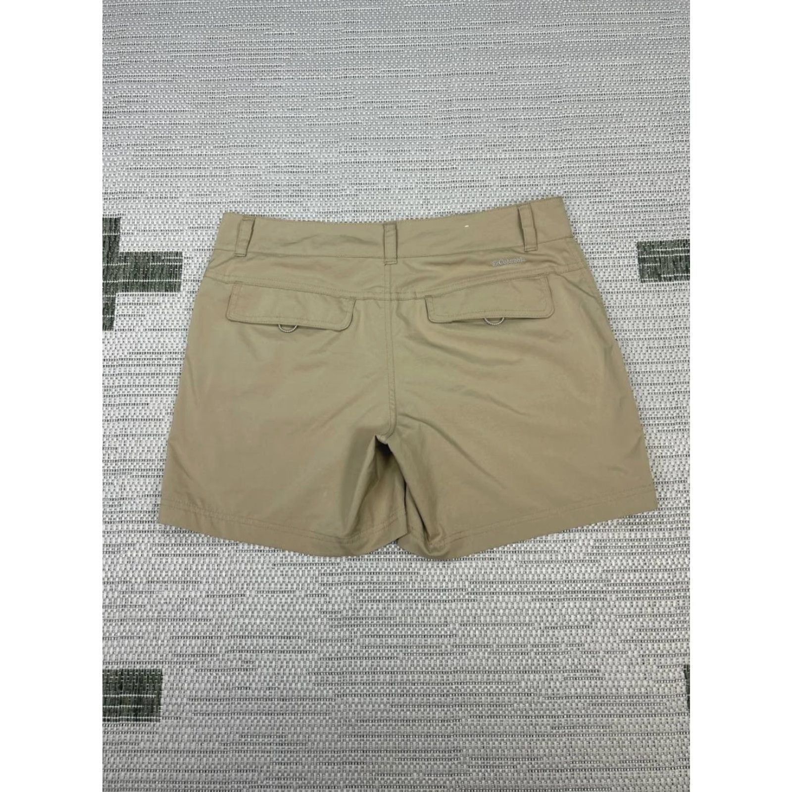 Logo 7 Columbia Omni Shield Kestrel Trail Shorts 10 Beige Logo Stretch Mid Rise Womens Size 32" / US 10 / IT 46 - 2 Thumbnail