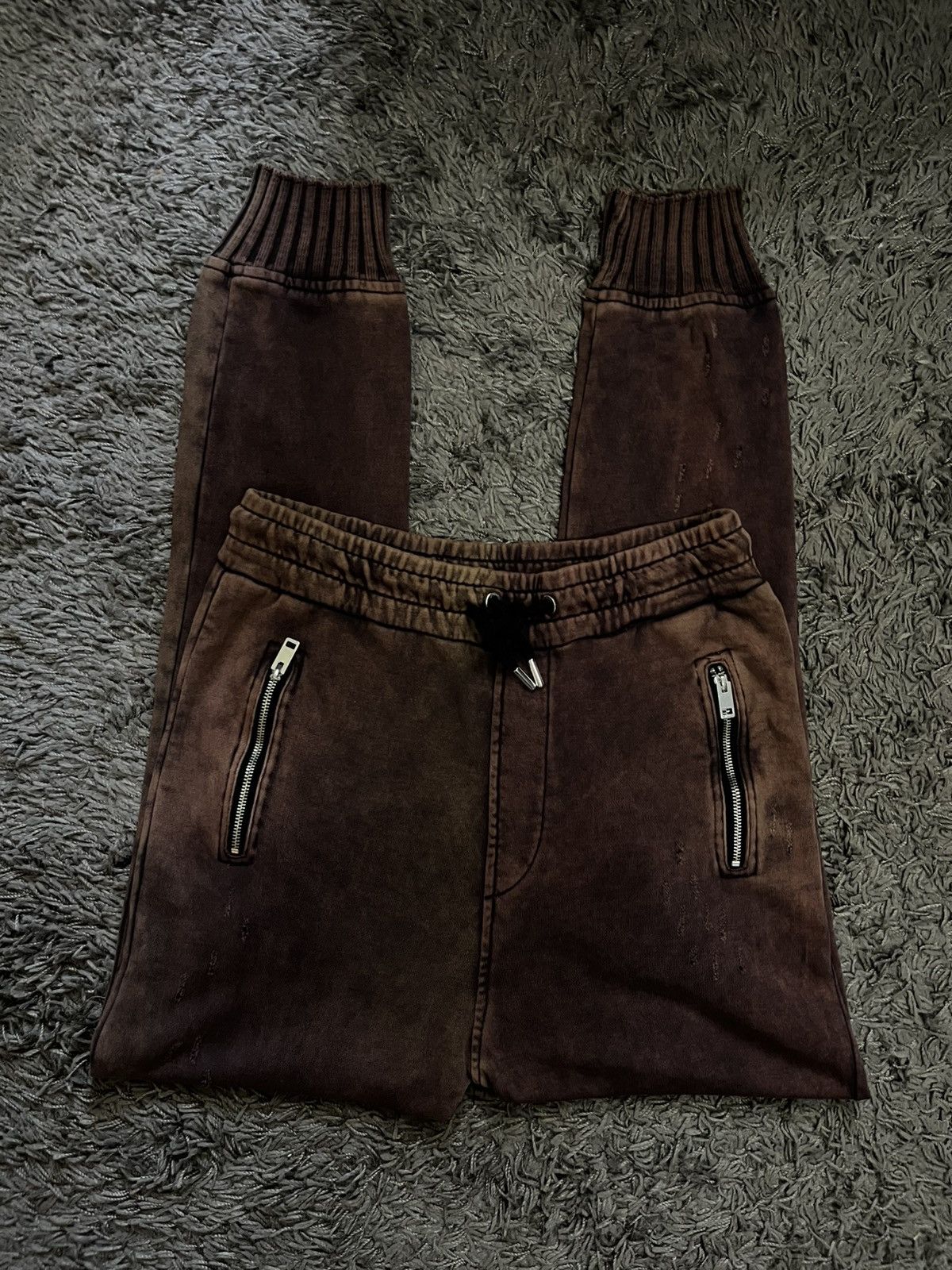 Diesel 2000s joggers dark distress rip edition #H4 Size US 30 / EU 46 - 1 Thumbnail