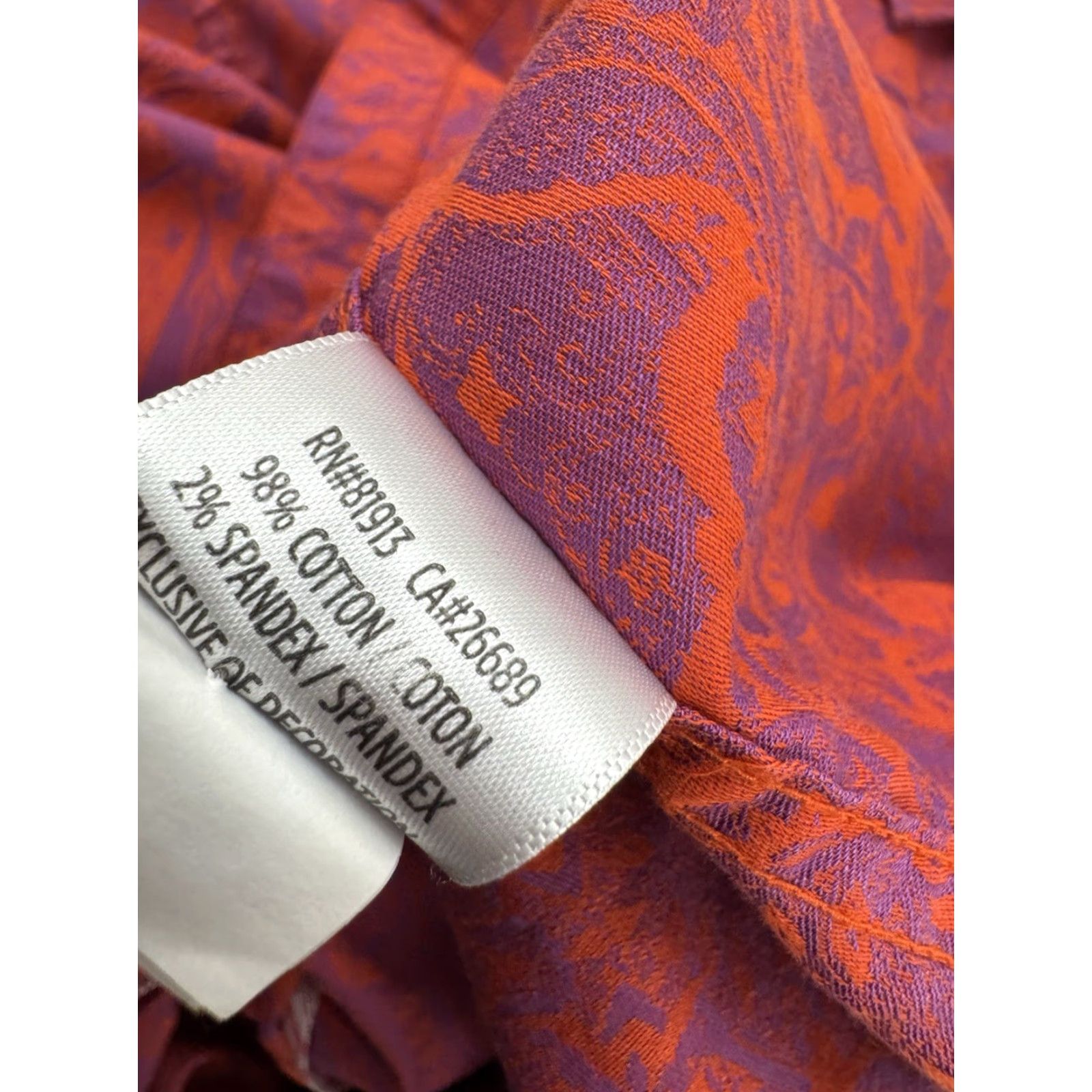 Robert Graham Robert Graham Paisley Floral Print Mens 3XL Shirt Colorful Red Short Sleeve Button-Up EXCELLENT Size US XXL / EU 58 / 5 - 6 Thumbnail