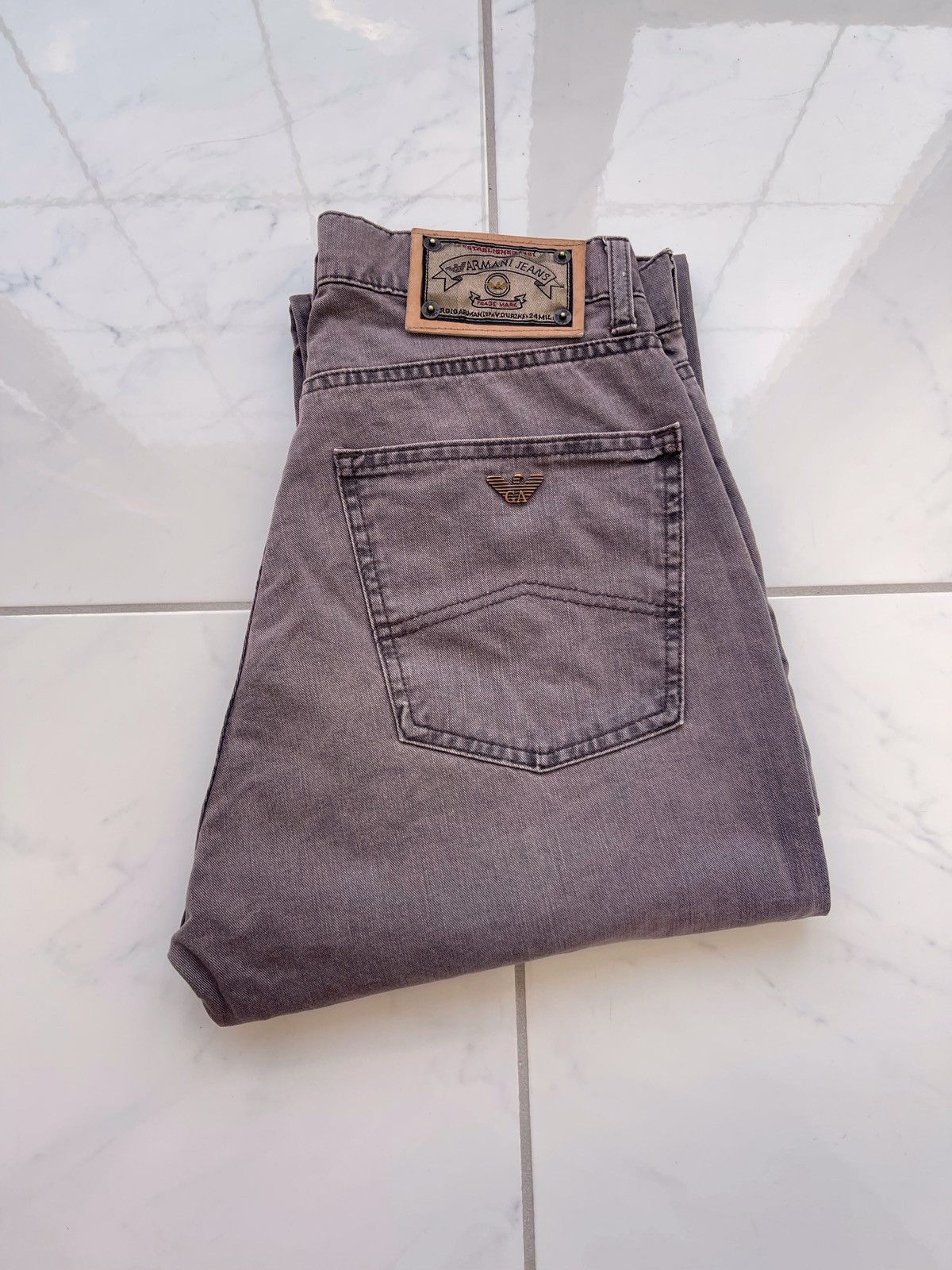 Armani × Giorgio Armani × Vintage Vintage Y2k Armani Jeans Metal Logo Size US 30 / EU 46 - 12 Thumbnail