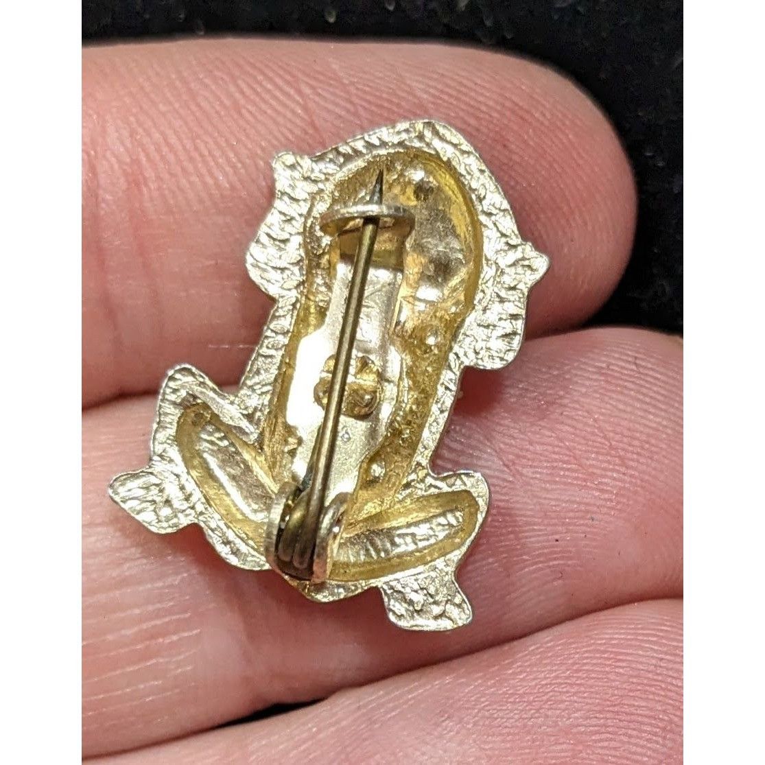Other Vintage Beaded Gold Tone Metal Frog Brooch Made In Hong Kong Size ONE SIZE - 5 Thumbnail