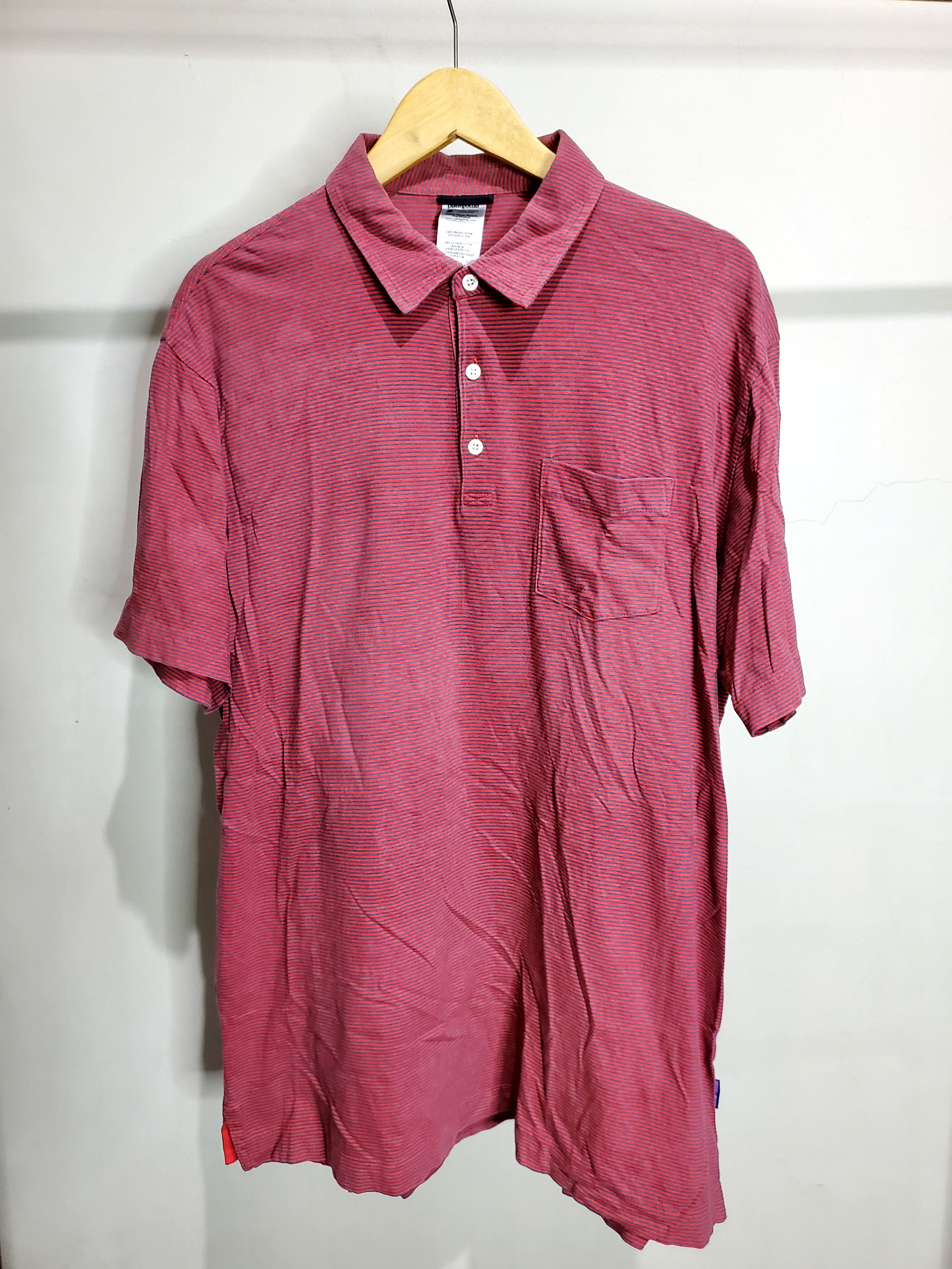 Patagonia × Polo Ralph Lauren PATAGONIA POLO MENS X-LARGE RED STRIPED ORGANIC COTTON Size US XL / EU 56 / 4 - 1 Thumbnail