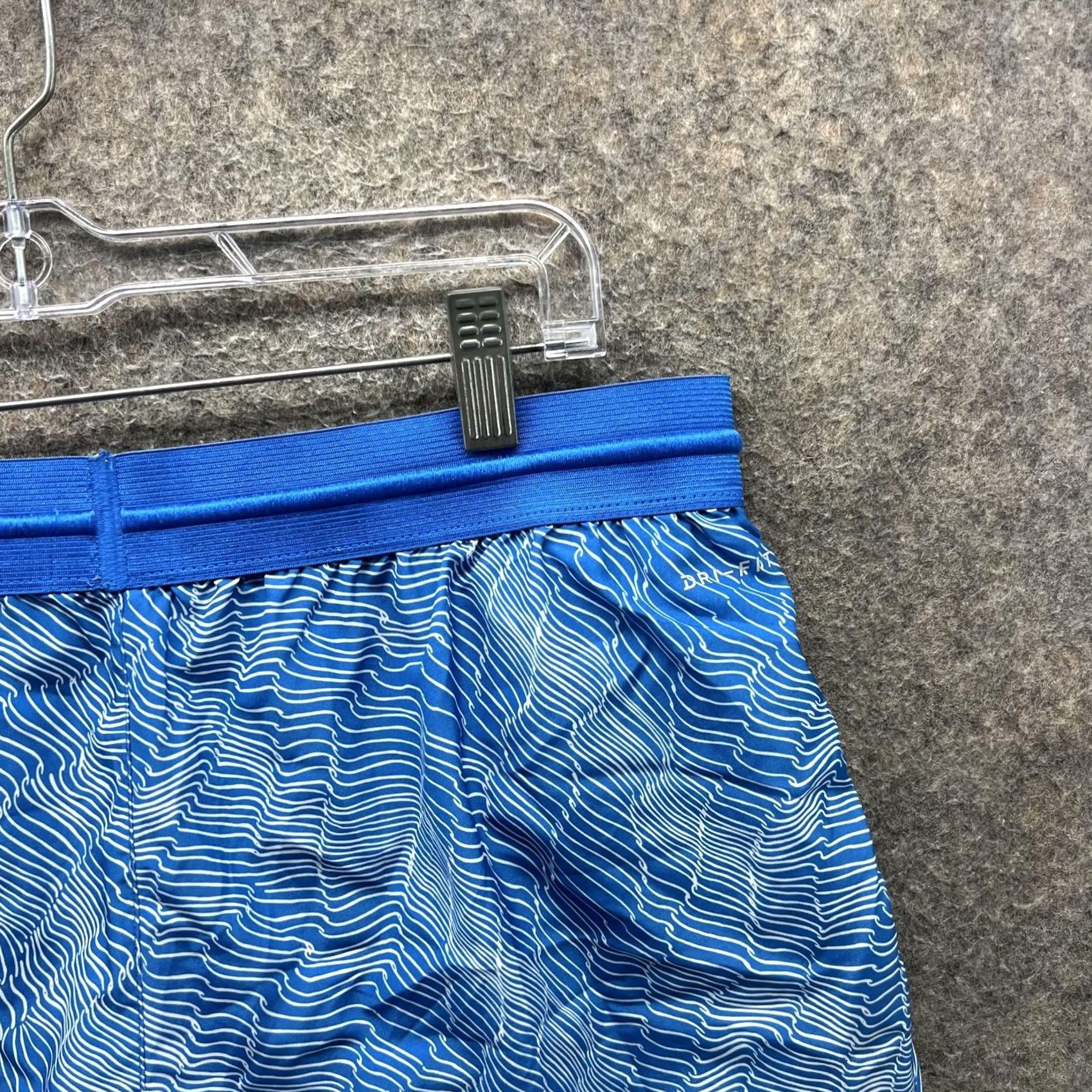 Nike Nike Dri-FIT Running Shorts Womens L Blue Striped 3" Athletic Lined Gym Size 36" / US 14 / IT 50 - 7 Thumbnail
