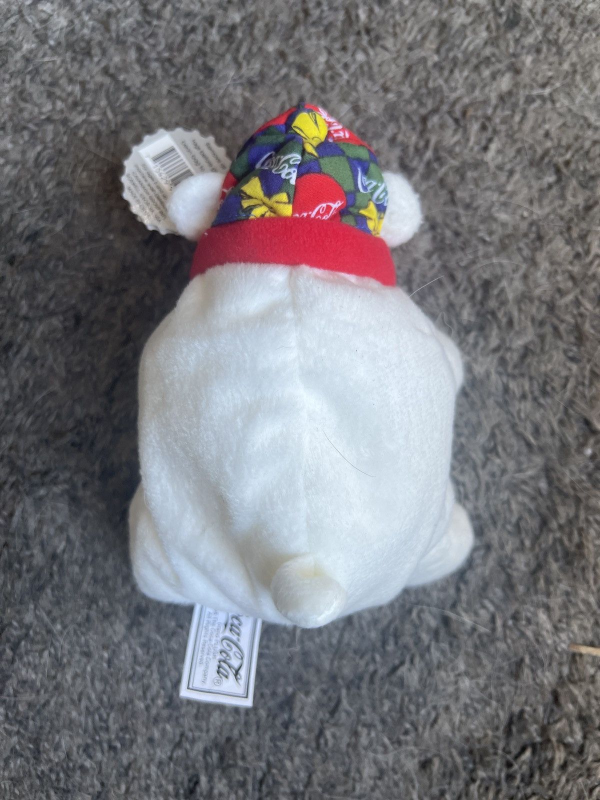 Coca Cola 1998 Coca-Cola Polar Bear In Checker Cap And Scarf Plush Size ONE SIZE - 2 Thumbnail