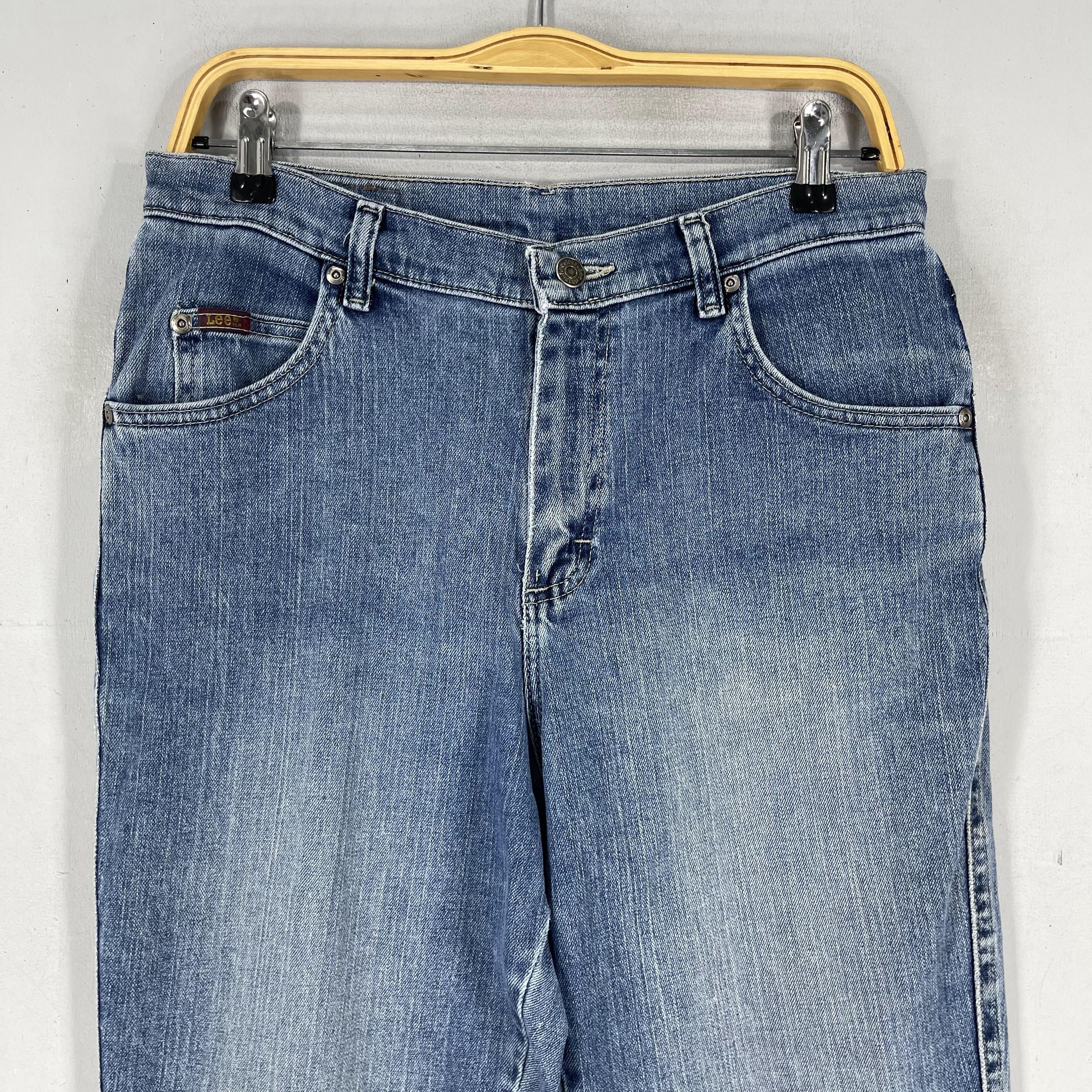 Lee × Vintage Size 30 Vintage Lee Uneven Faded Bootcut Reconstruct Jeans Size 30" / US 8 / IT 44 - 2 Thumbnail
