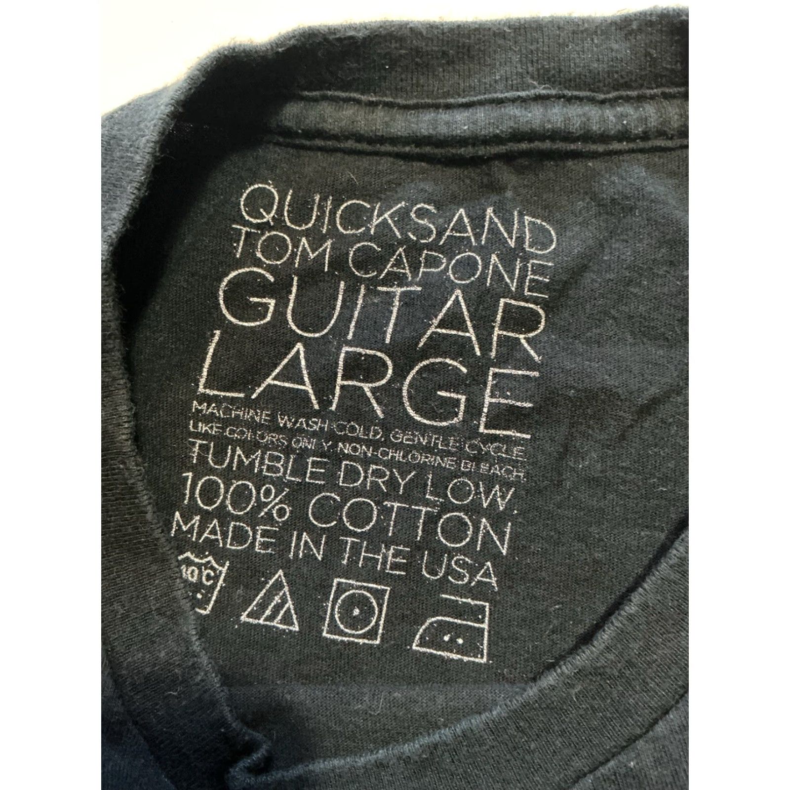 Vintage Quicksand T-Shirt Tom Capone Guitar TC3 Official Band Graphic Black LG Mens Modern Shirt Band Merch 90s Theme Size US L / EU 52-54 / 3 - 6 Thumbnail