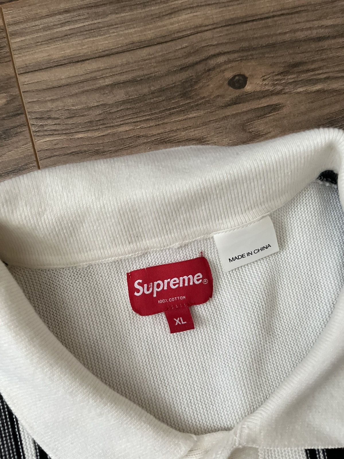 Supreme Supreme Stripe Button Up Polo Size US XL / EU 56 / 4 - 11 Thumbnail