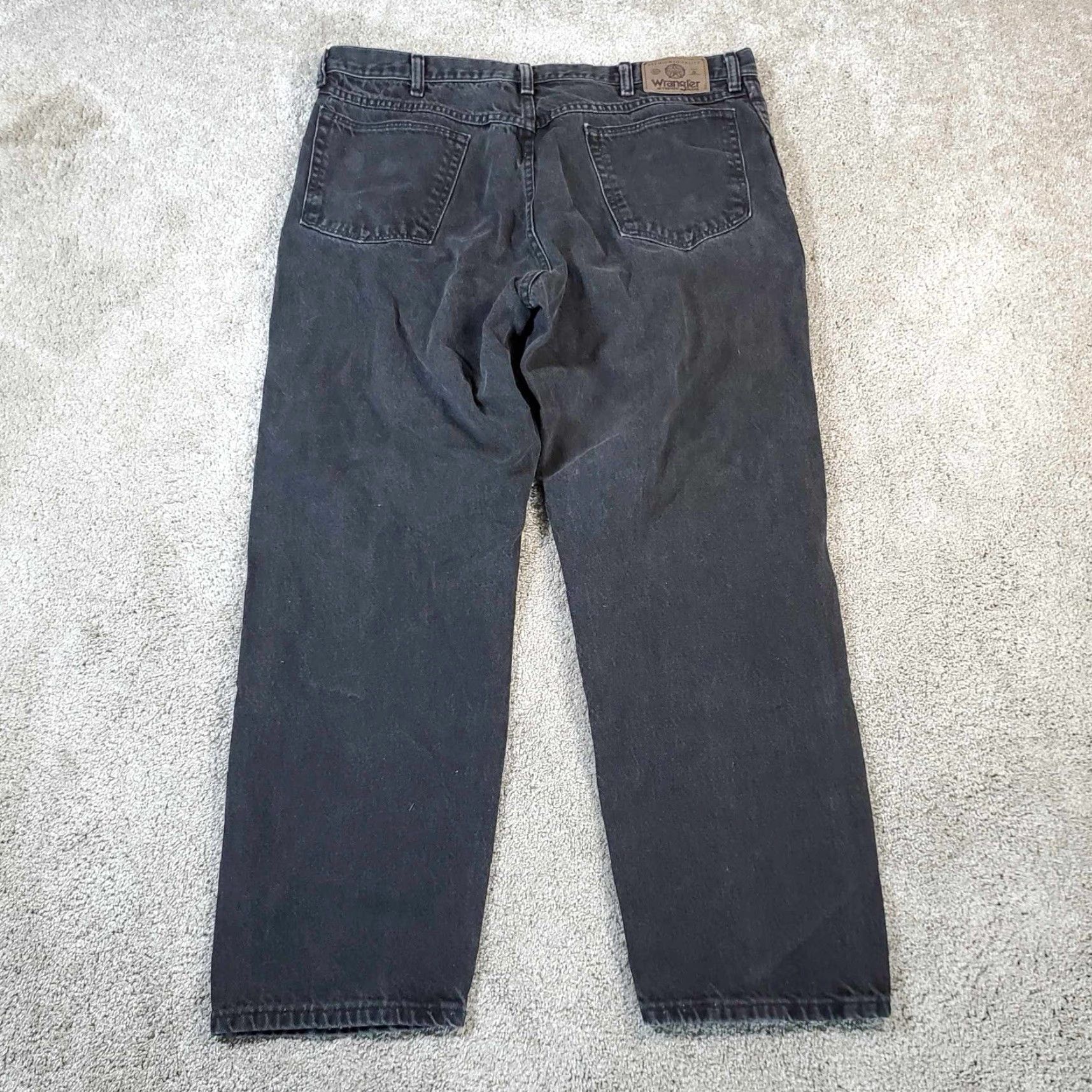Wrangler VINTAGE Wrangler Jeans 38x29 Black Faded Cowboy Western USA Rodeo Wrangler Cowboy Cut Mens Jeans Regular 38 Black Cotton Denim 5-Pocket USA Cowboy Size US 38 / EU 54 - 3 Thumbnail