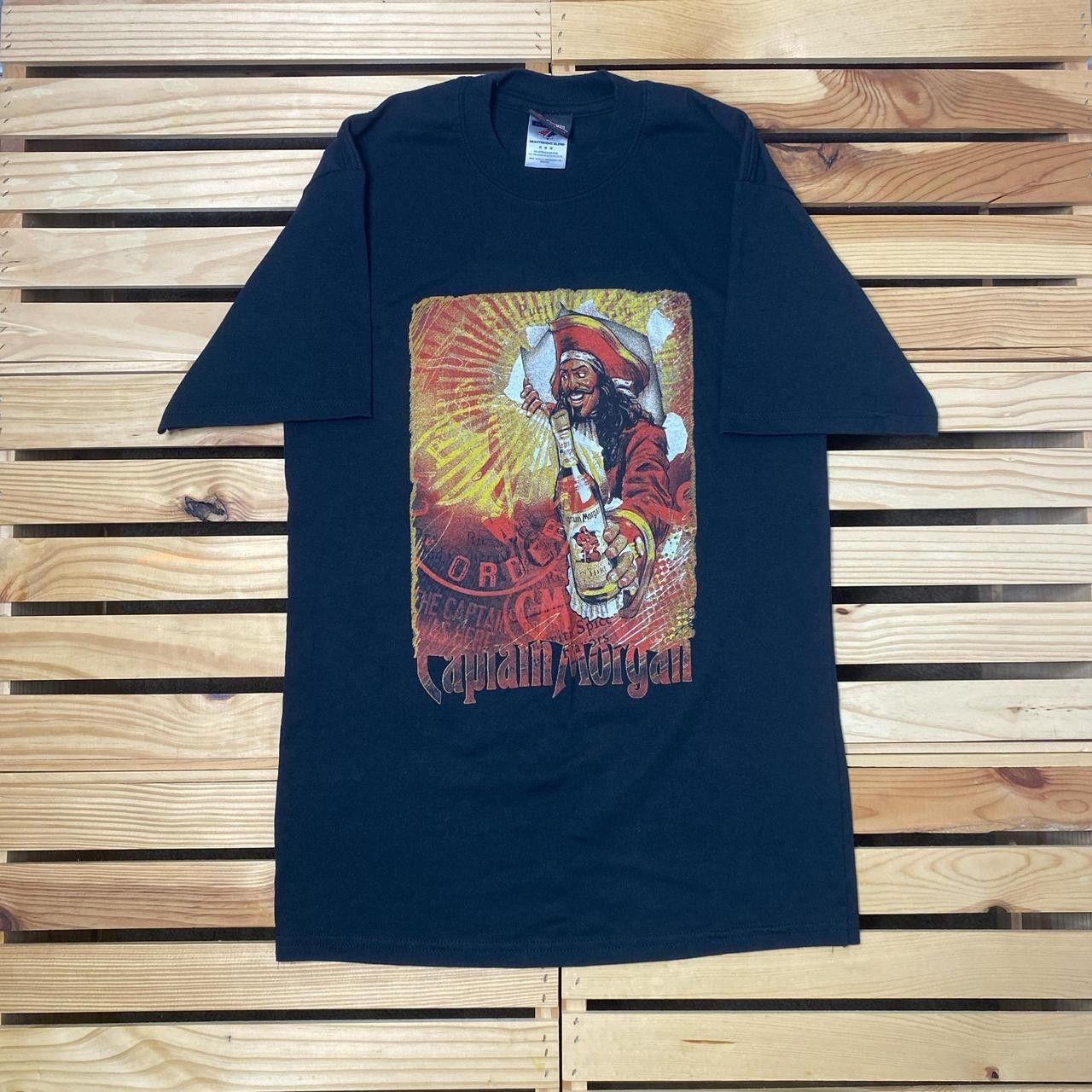 Jerzees Vintage Captain Morgan Rum Black Alcohol Tee Size Medium Size US M / EU 48-50 / 2 - 1 Thumbnail