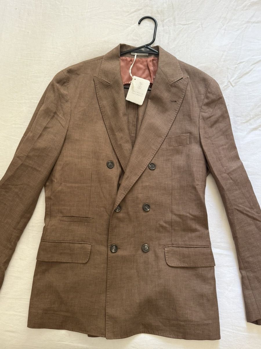 Brunello Cucinelli Brunello cucinelli brown blazer Size 48S - 1 Thumbnail