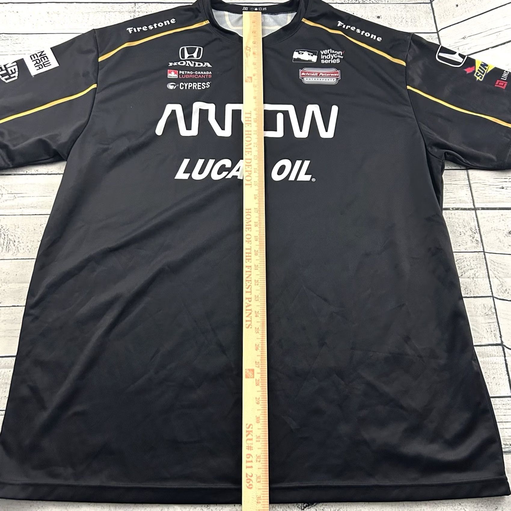 Arrow Six Six Indycar Series Arrow Honda Short Sleeve Racing Shirt Men's 3XL Black Size US XXL / EU 58 / 5 - 4 Thumbnail