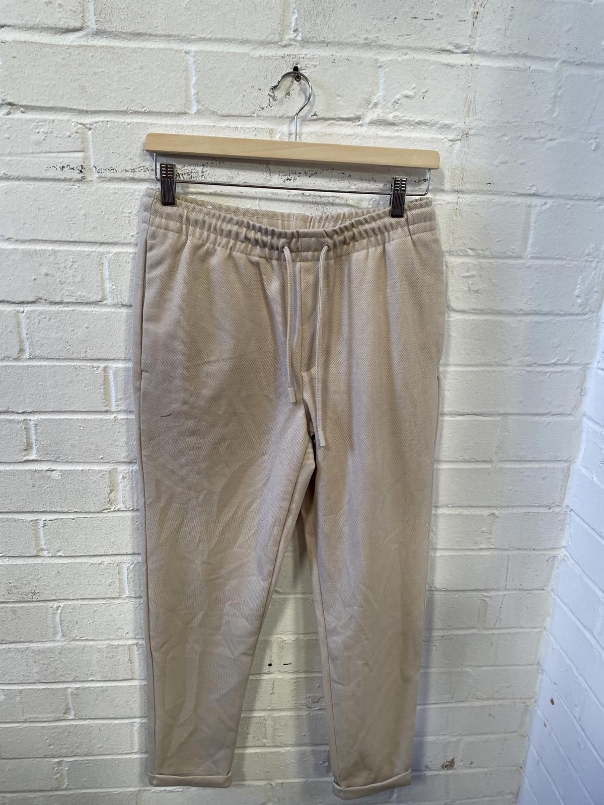 Unknown London Men's Beige Casual Drawstring Pants Size US 32 / EU 48 - 1 Thumbnail