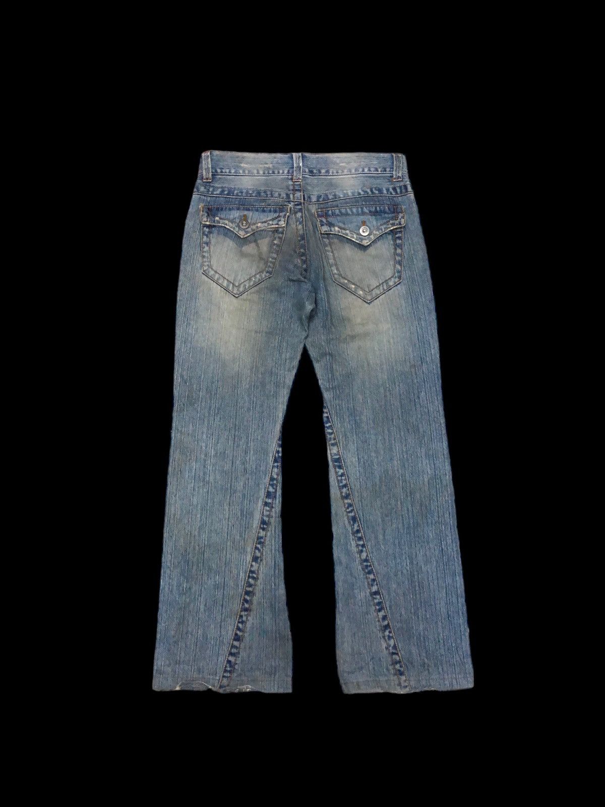 If Six Was Nine FLARE TWIST DISTRESSED DENIM Size US 32 / EU 48 - 3 Thumbnail