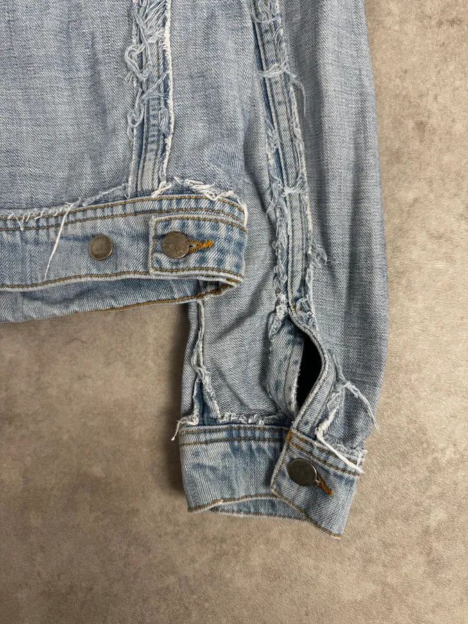 Maison Margiela 2012 Maison Margiela H&M Blue Distressed Denim Jacket Size US S / EU 44-46 / 1 - 10 Thumbnail