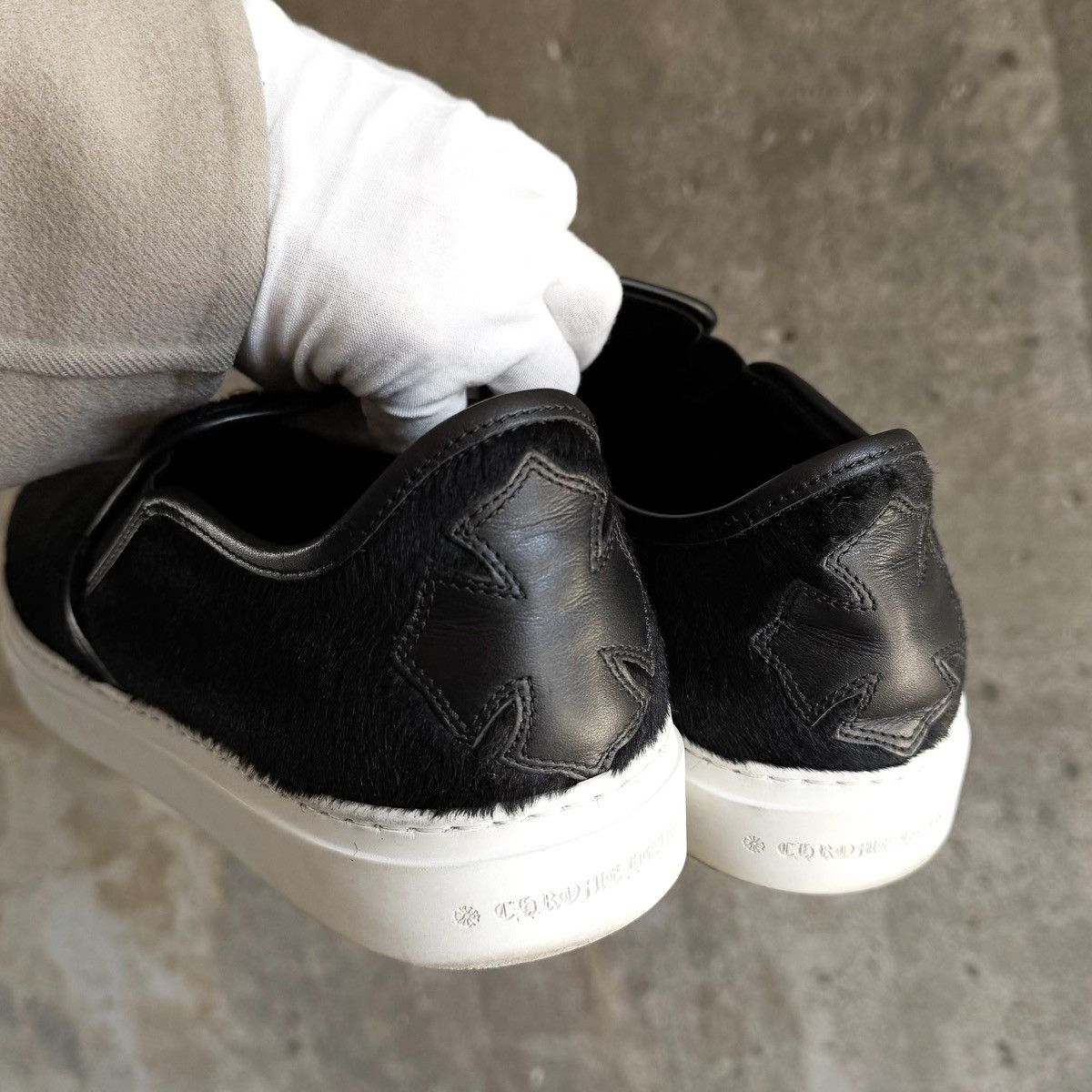 Chrome Hearts Chrome Hearts Pony Hair Dagger Slip On Low Top Fur Sneakers Size US 10.5 / EU 43-44 - 2 Thumbnail